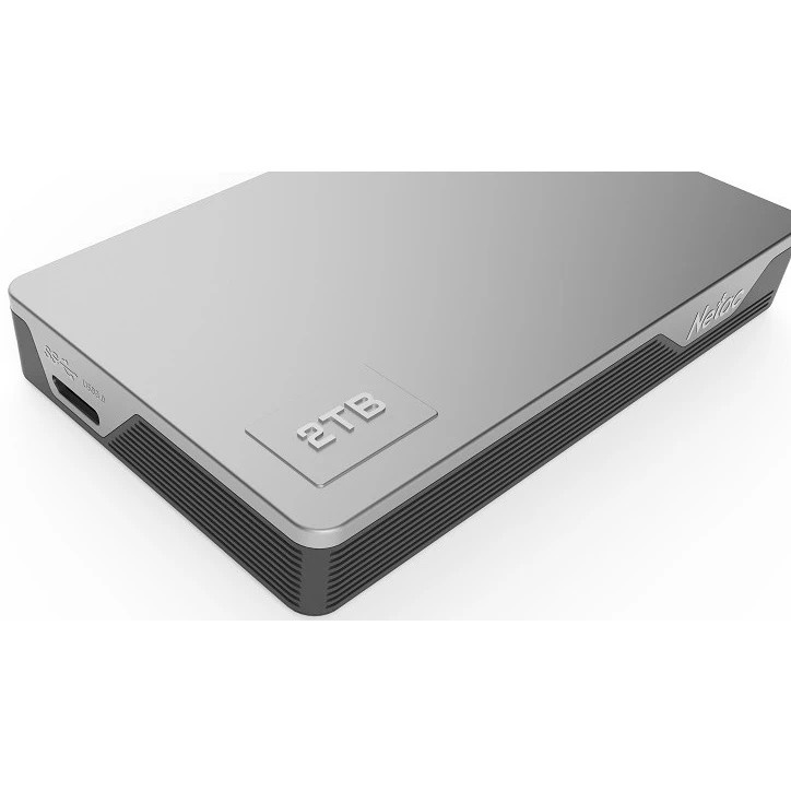 Внешний жесткий диск 2.5" Netac (NT05K338N-002T-30SL) 2Tb K338, micro USB 3.0, серебристый + серый,