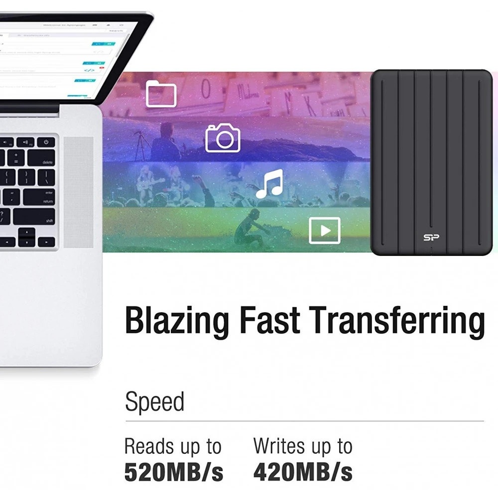 Внешний накопитель SSD Silicon Power 512Gb Bolt B75 Pro  (USB 3.1 Gen2 Type C, 520