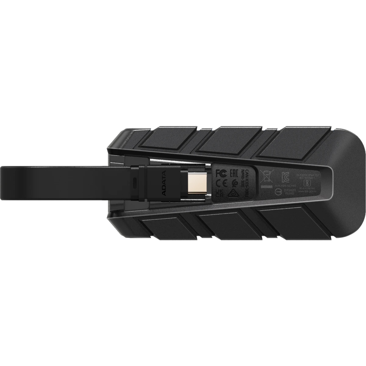 Внешний SSD ADATA SC740 чёрно-синий  500Gb (USB3.2 gen 2 type C, 1050/1000Mbs, 122x4