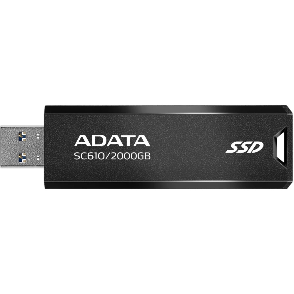 Накопитель SSD внешний USB 3.2 2TB BLACK SC610-2000G-CBK/RD ADATA