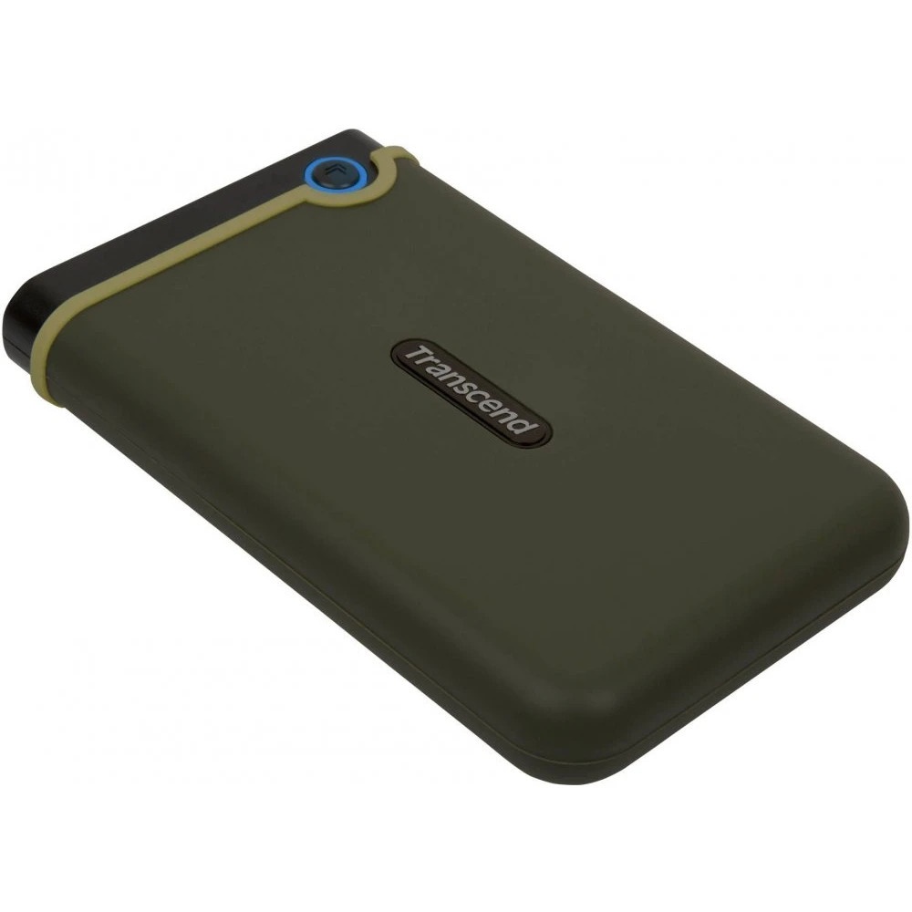 Внешний жесткий диск 2TB Transcend StoreJet 25M3G, 2.5", USB 3.1, резиновый противоударный, Милитари