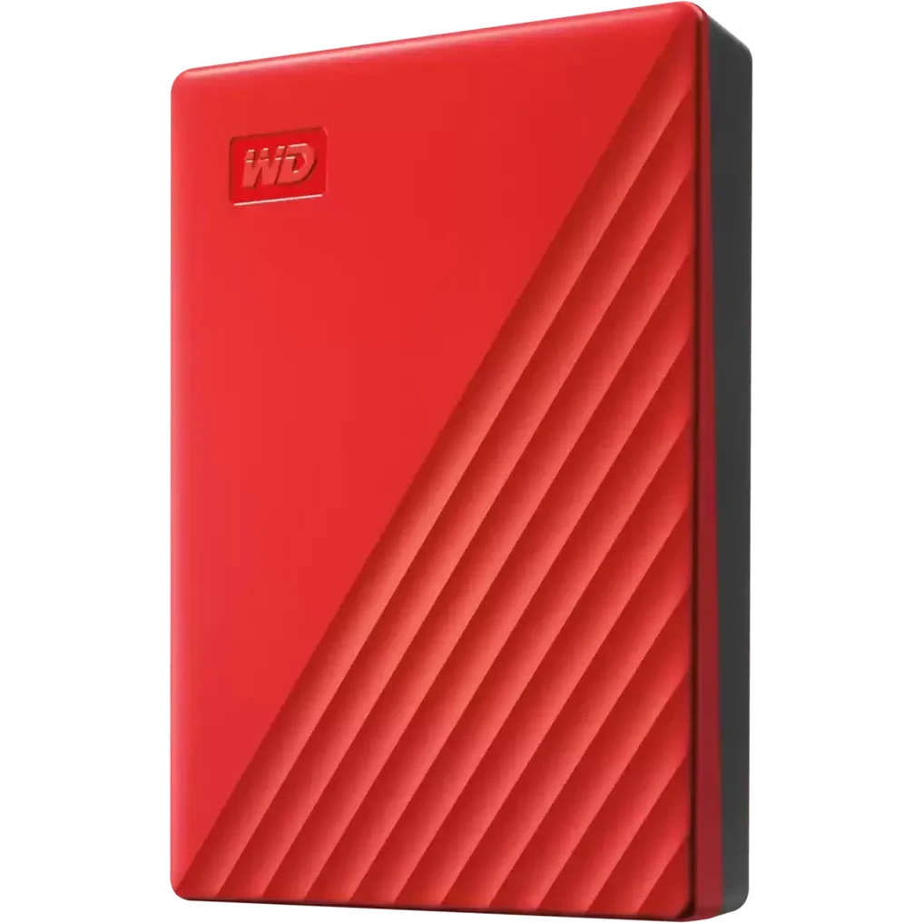 Внешний HDD 2.5" Western Digital My Passport, 6TB, USB 3.2 Gen 1 Type-A, 5400 rpm, красный