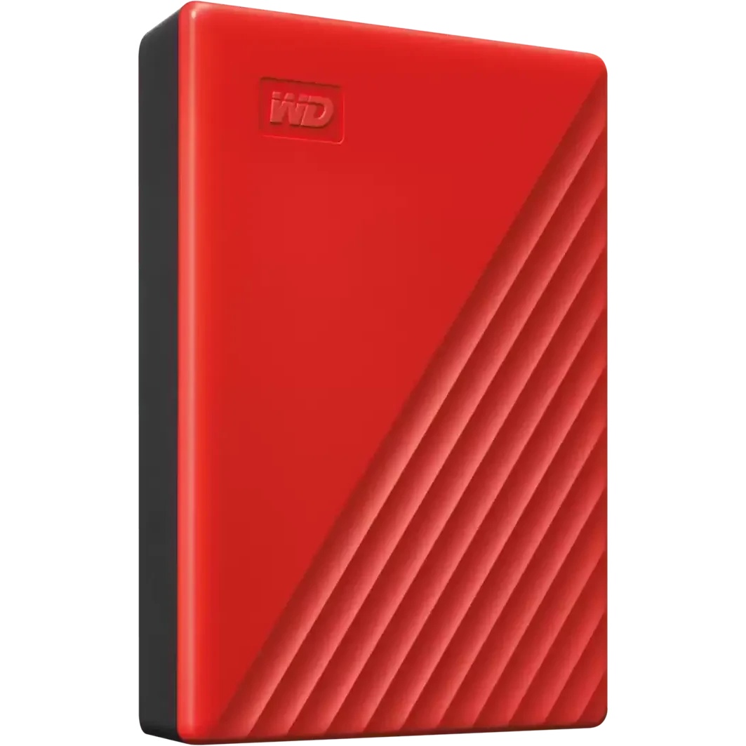 Внешний HDD 2.5" Western Digital My Passport, 6TB, USB 3.2 Gen 1 Type-A, 5400 rpm, красный