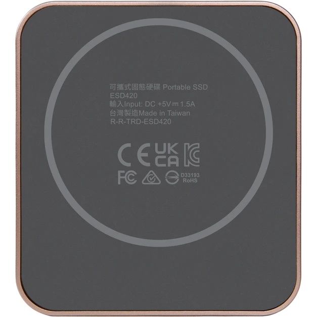 Внешний SSD 4TB Transcend ESD420 USB 3.2 Gen 2.2 Type-C R/W - 2000/2000 MB/s Champagne Gold MagSafe