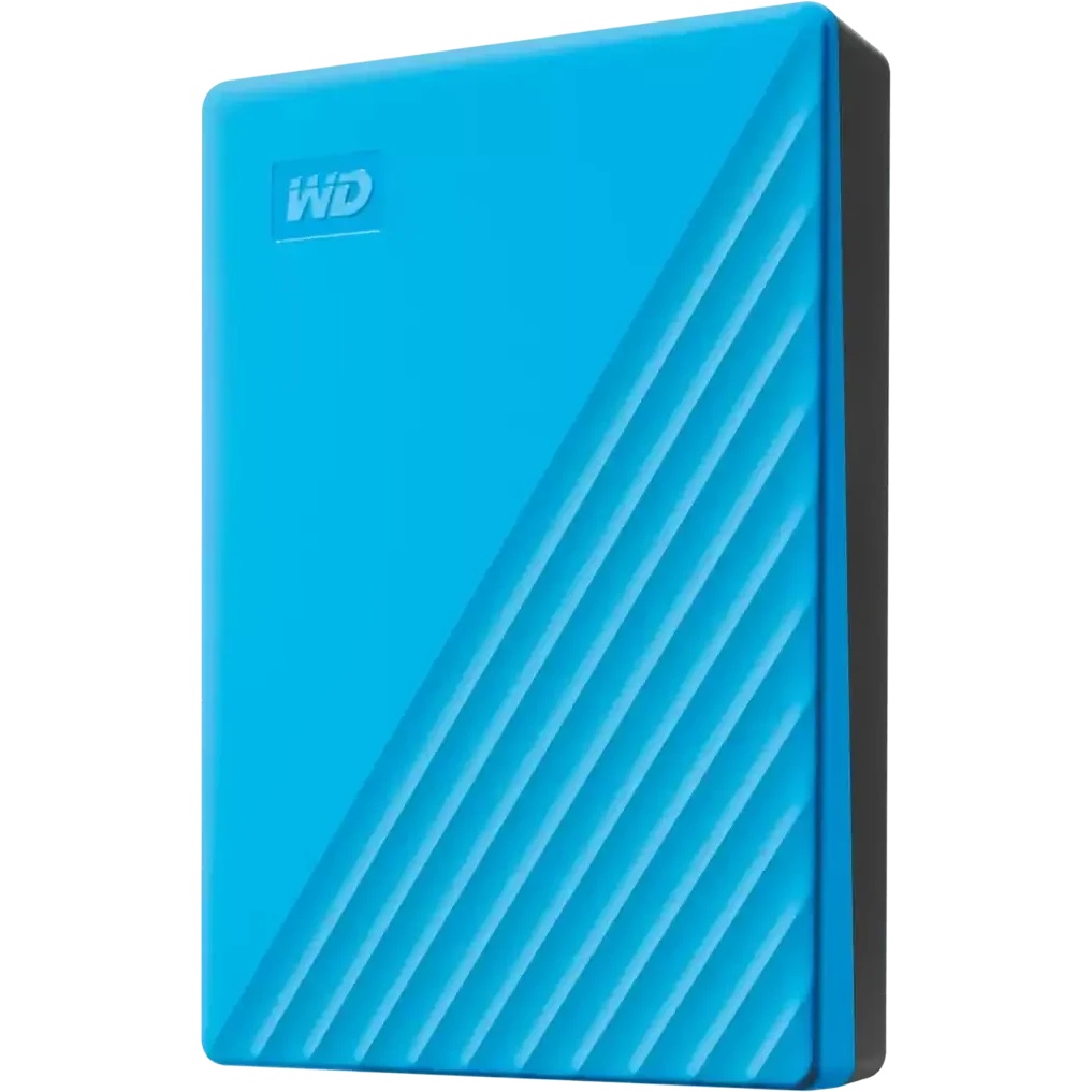 Внешний HDD 2.5" Western Digital My Passport, 6TB, USB 3.2 Gen 1 Type-A, 5400 rpm, голубой