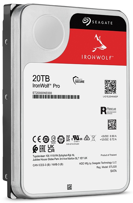 Жесткий диск Seagate SATA-III 20TB ST20000NT001 Ironwolf Pro 512E (7200rpm) 256Mb 3.5"