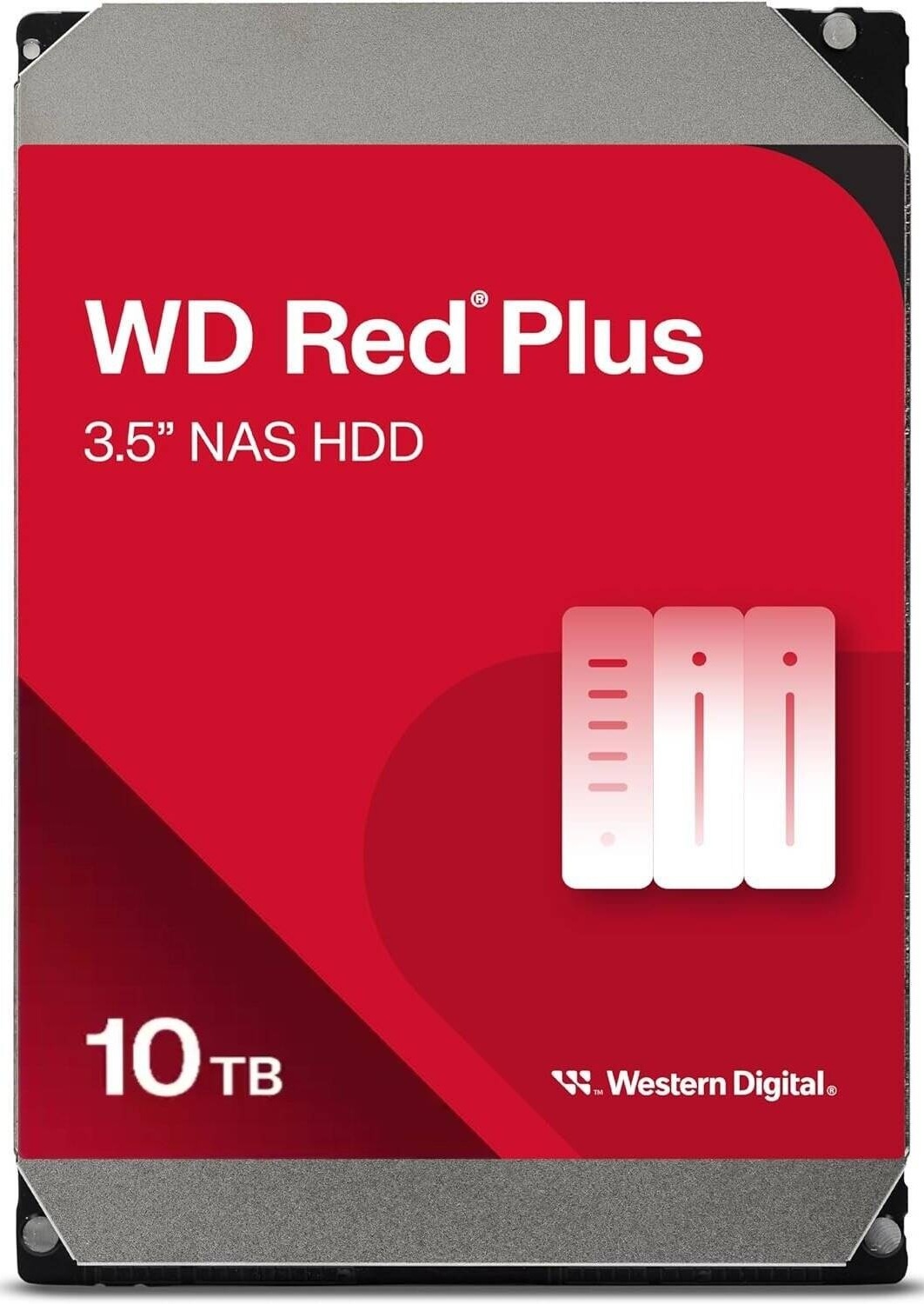 Жесткий диск Western Digital Red Plus NAS HDD 3.5" SATA 10Tb, 7200RPM, 512MB buffer, WD100EFGX, 1 ye