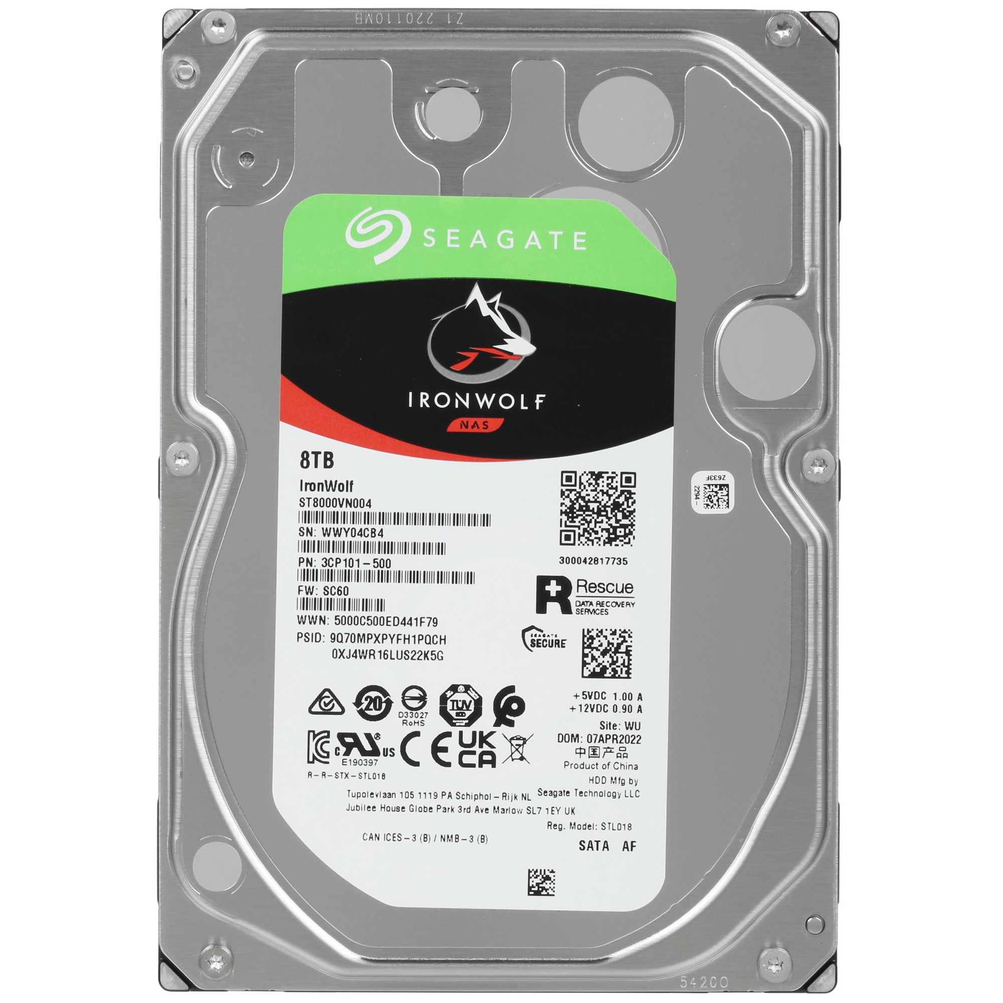Жесткий диск Seagate SATA 8TB 7200RPM 6GB/S 256MB ST8000VN004