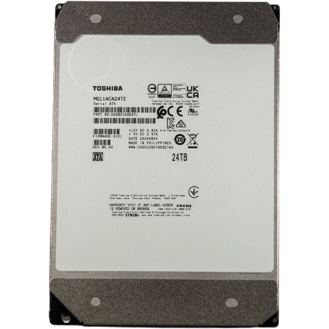 Жесткий диск HDD Seagate SATA3 24Tb Exos X24 7200 512Mb OFFICIAL RECERTIFIED 1 year warranty (replac