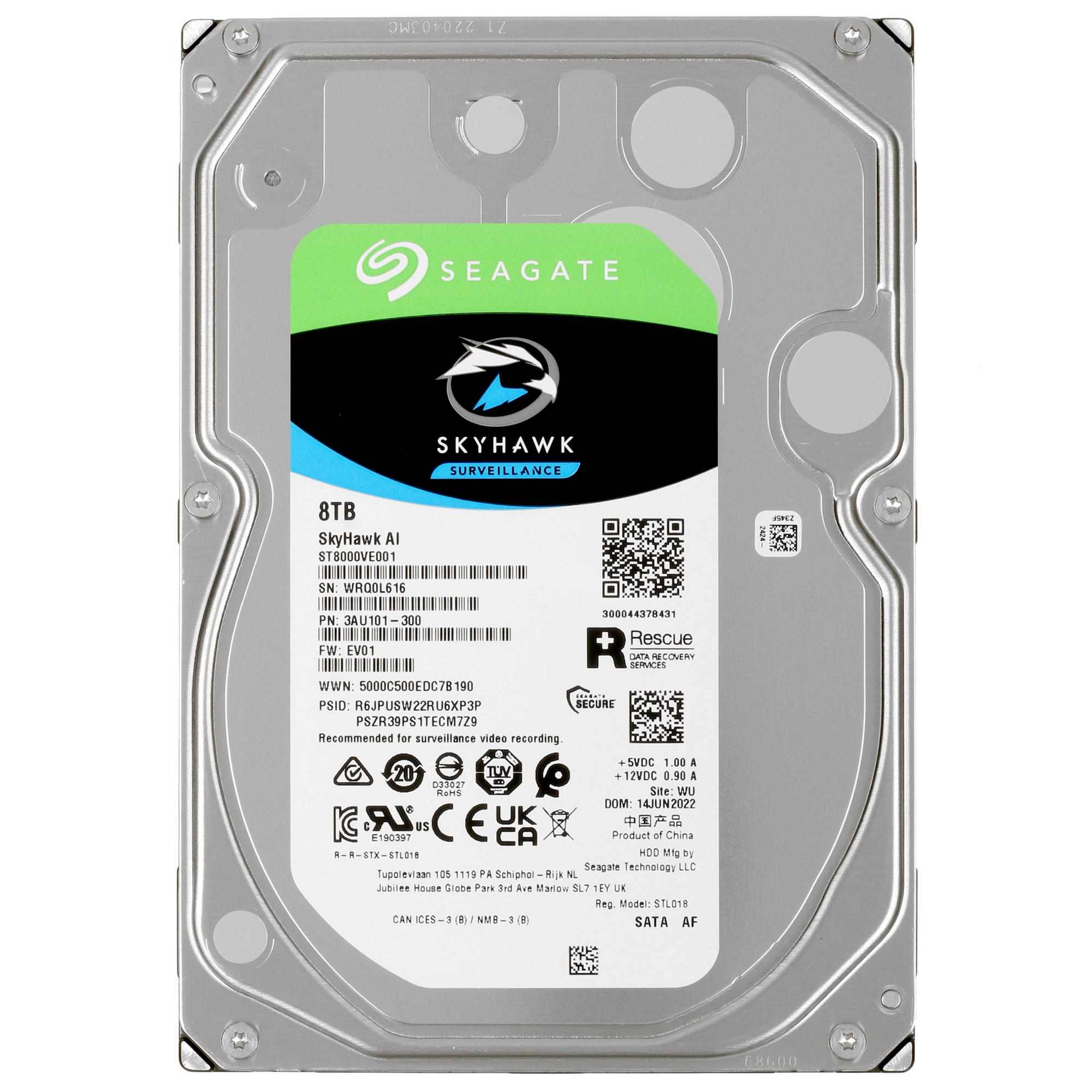 Жесткий диск Seagate ST8000VE001 SATA 8TB 7200RPM 6GB/S 256MB