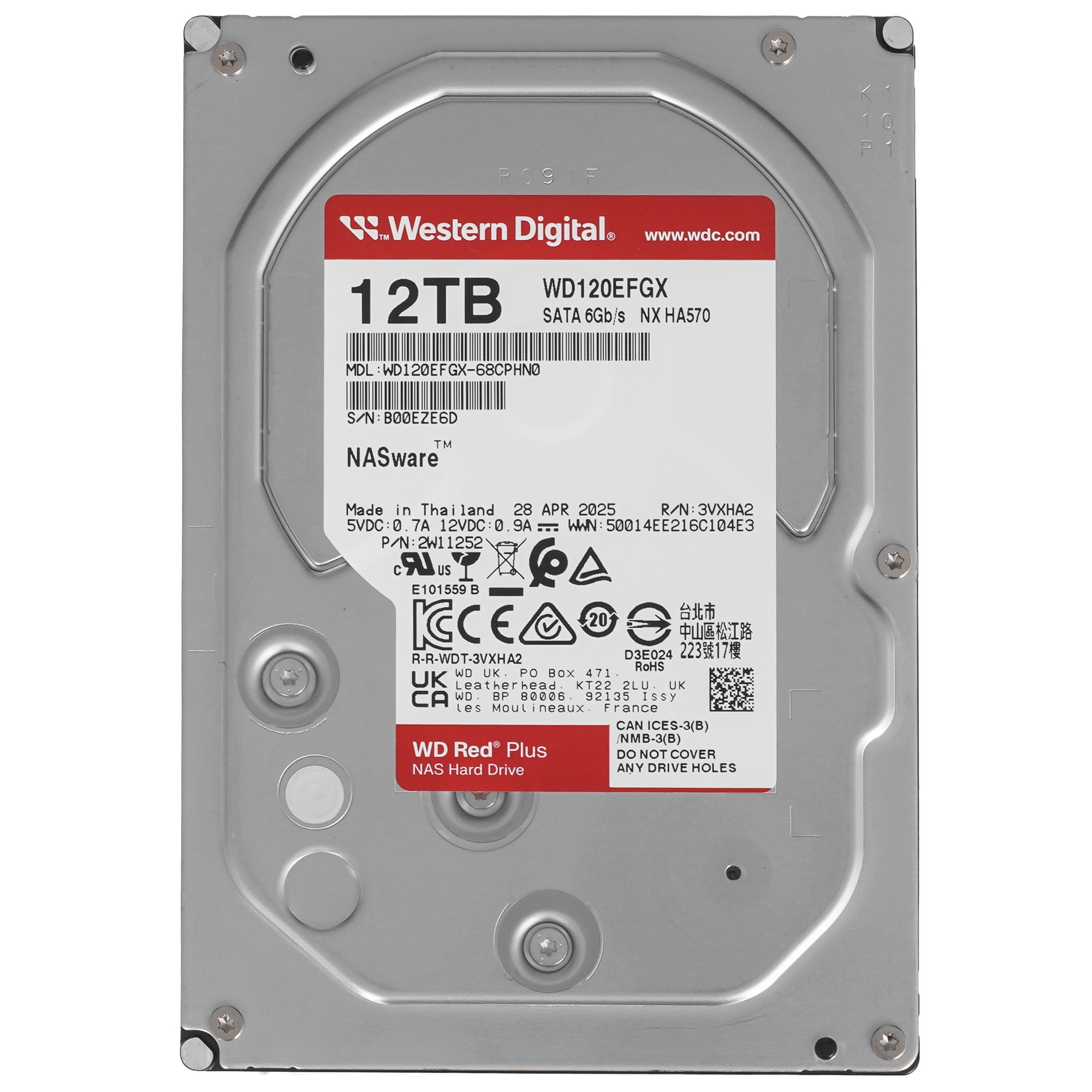 Жесткий диск Western Digital 12TB 3.5" 7200 RPM 256MB SATA-III