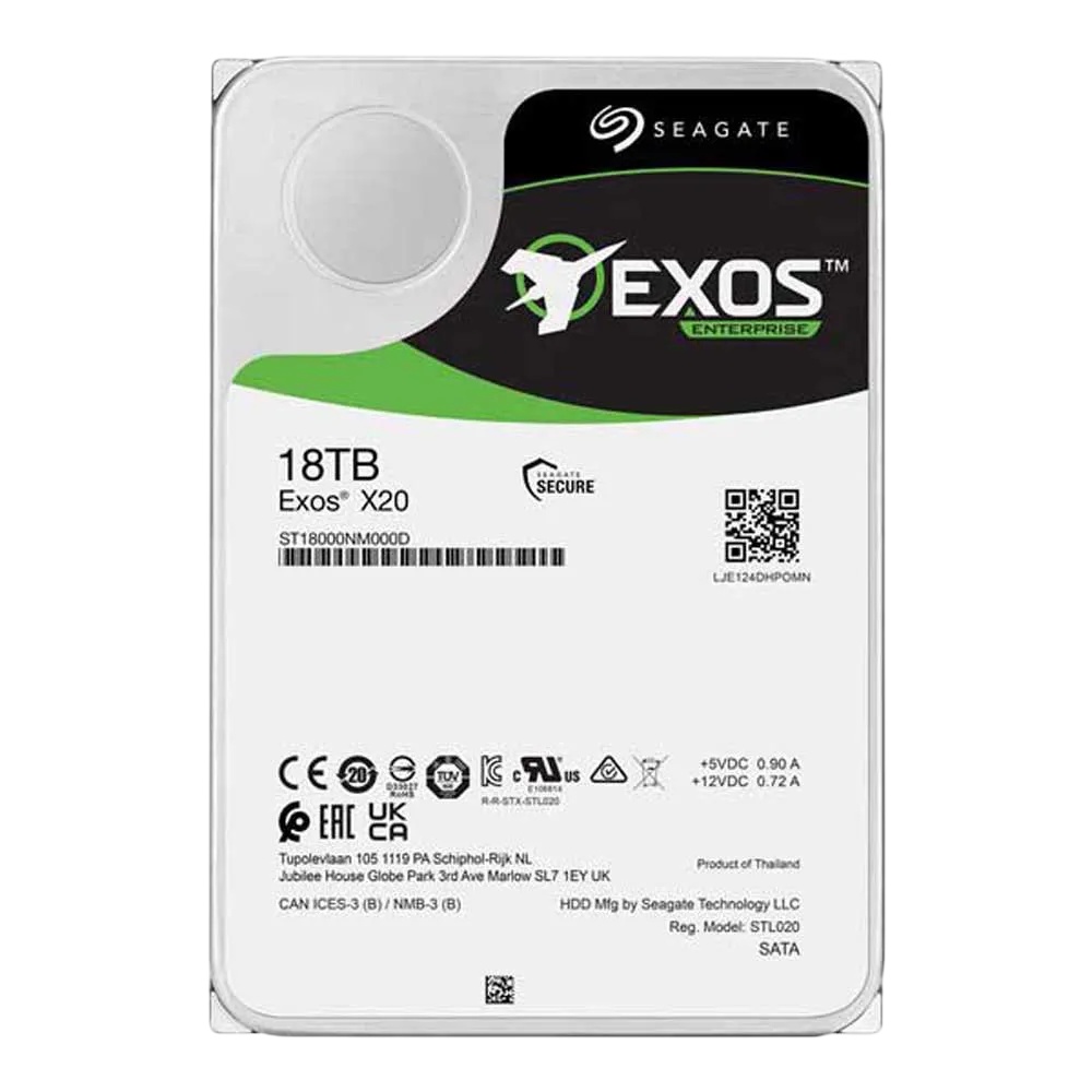 Жесткий диск HDD Seagate SAS 18Tb Exos X20 12Gb/s 7200 256Mb 1 year warranty