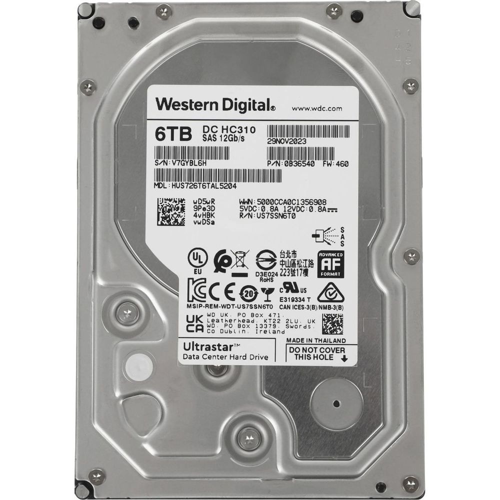 Жесткий диск серверный Western Digital 3.5" 6TB HUS726T6TAL4200