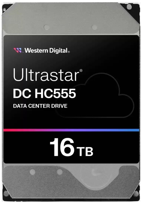Серверный HDD WD Ultrastar DC HC555 16TB  (SAS 3.5"/7200/512Mb/12Gbs)