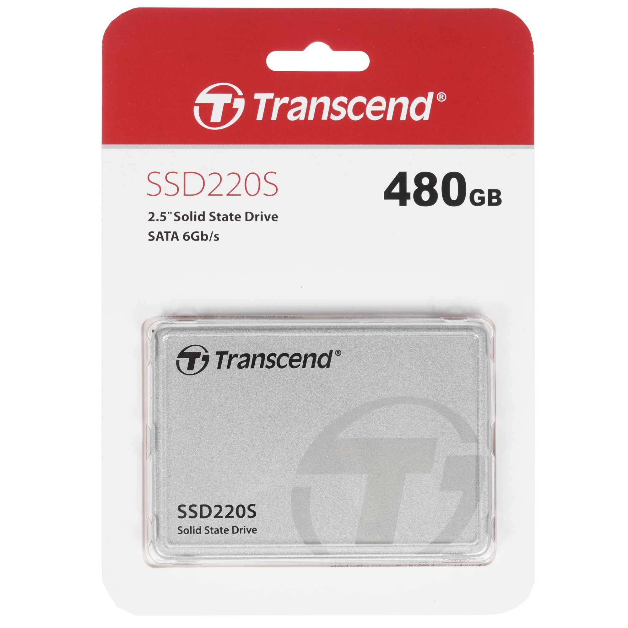 Накопитель SSD Transcend 220S, 480GB, 2.5", SATA, R/W 550/450