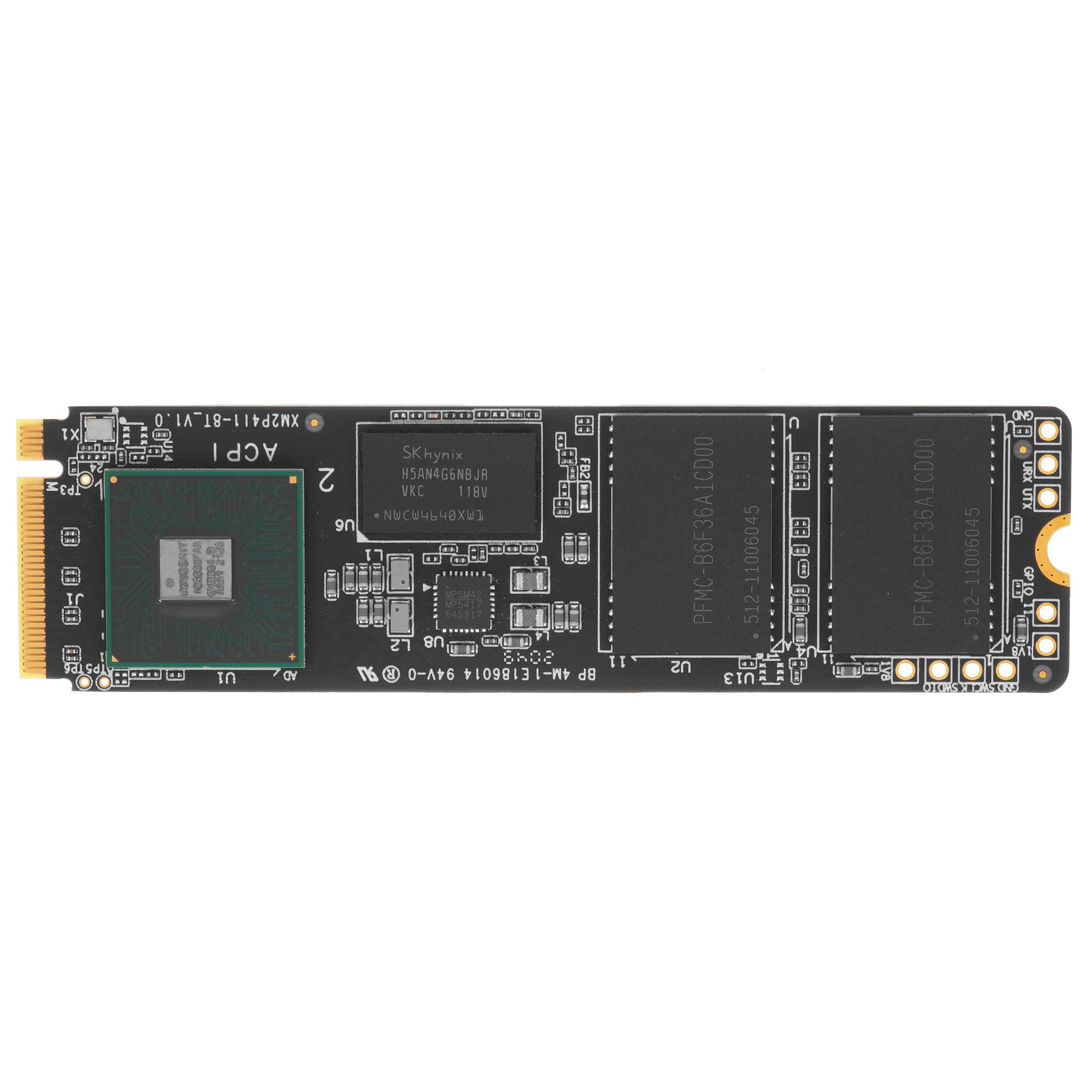 Накопитель SSD Patriot Viper VP4300, 1Tb, PCIe 4.0 x4, M.2 2280, NVMe, R/W 7400/5500, с радиатором