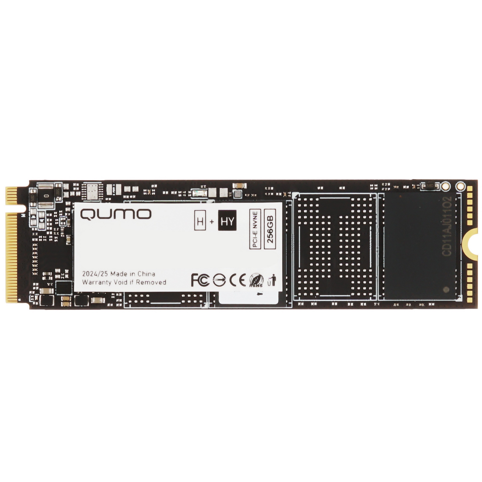 Накопитель SSD QUMO Novation, 256GB, M.2 2280, PCIe 3.0 x4, NVMe, R/W 3100/1290