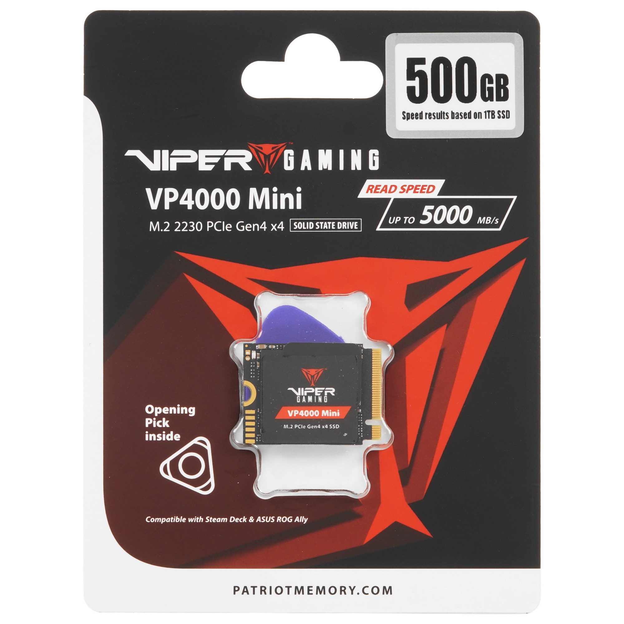 SSD жесткий диск PATRIOT M.2 2230 500GB VP4000M500GM23