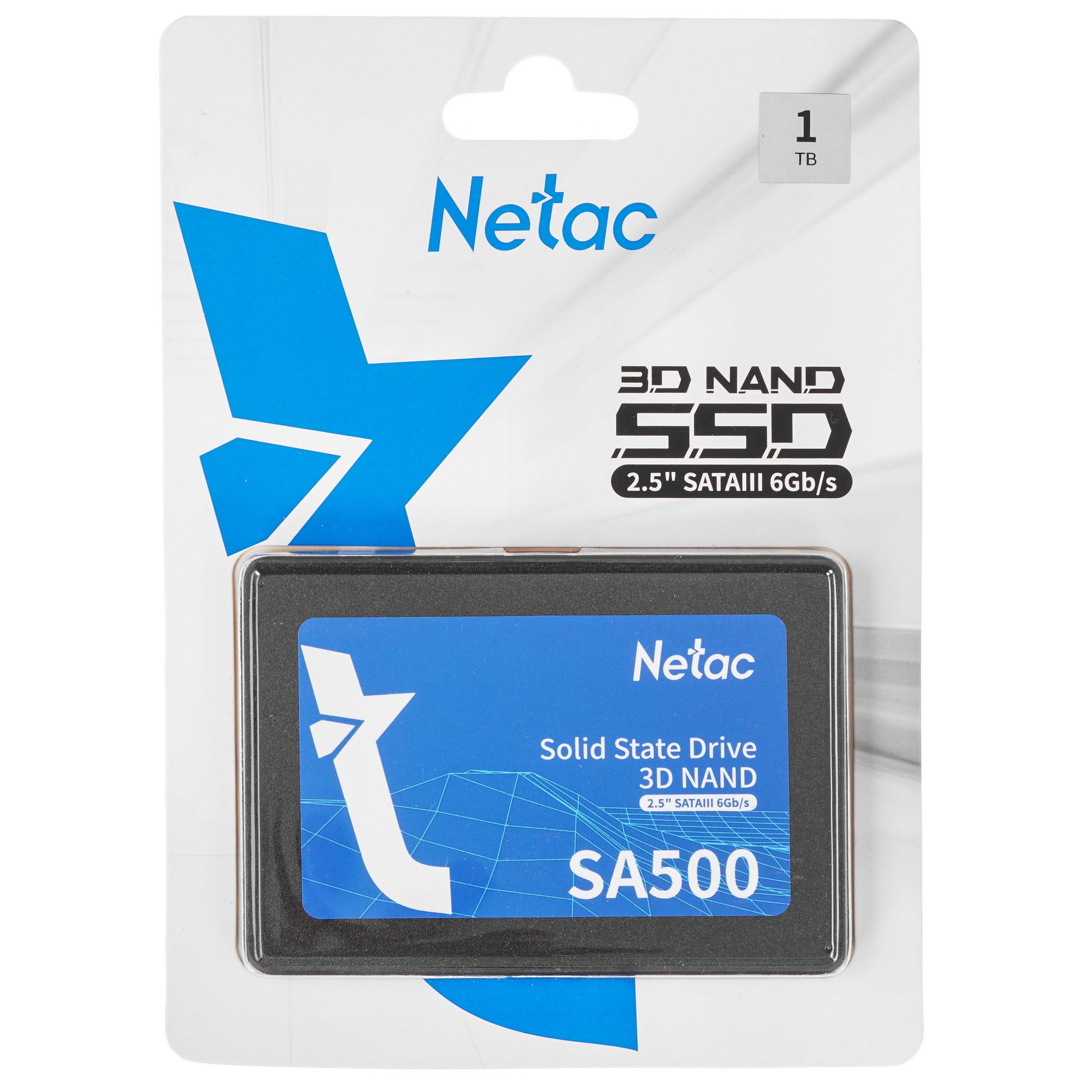 Накопитель SSD Netac SA500, 1024Gb, SATA III, 2.5", R/W 530/475