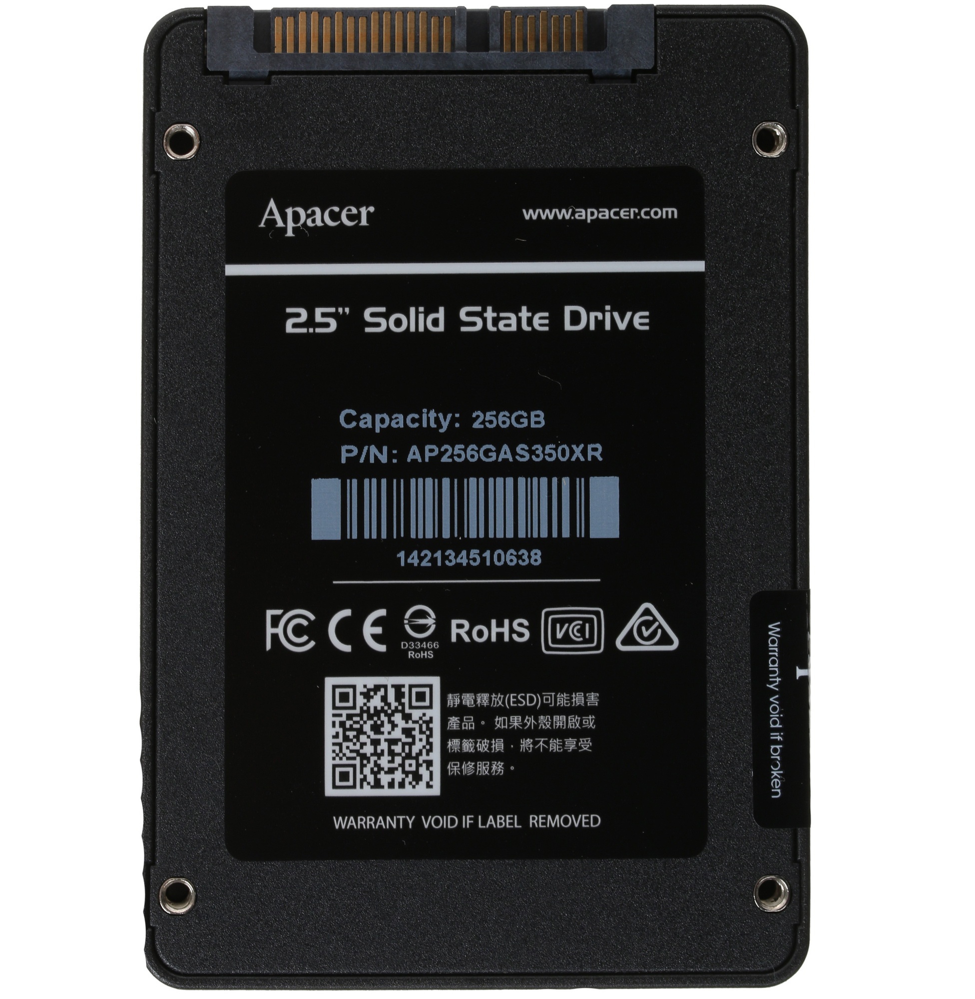 Накопитель SSD Apacer AS350X, 256Gb, 2.5", SATA III, R/W 560/540
