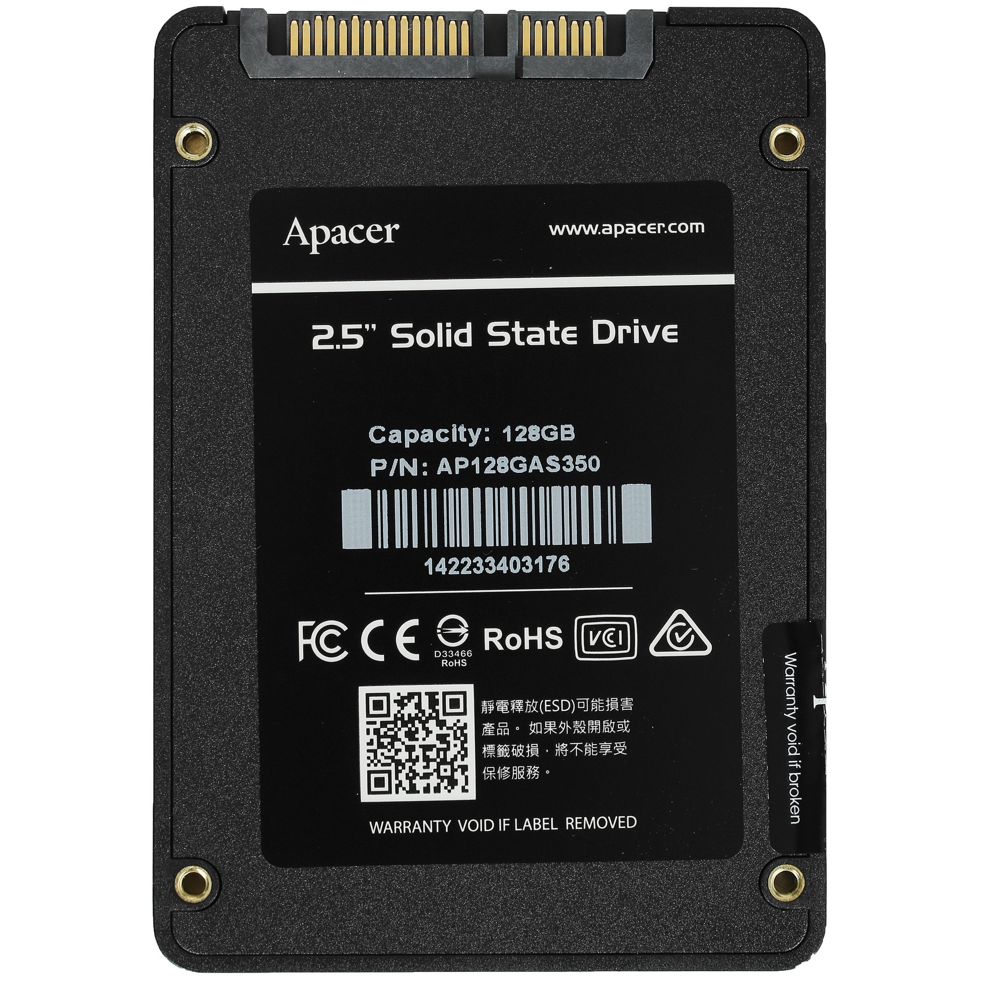 Накопитель SSD Apacer AS350 PANTHER, 128ГБ, 2.5", SATA III, R/W 560/540