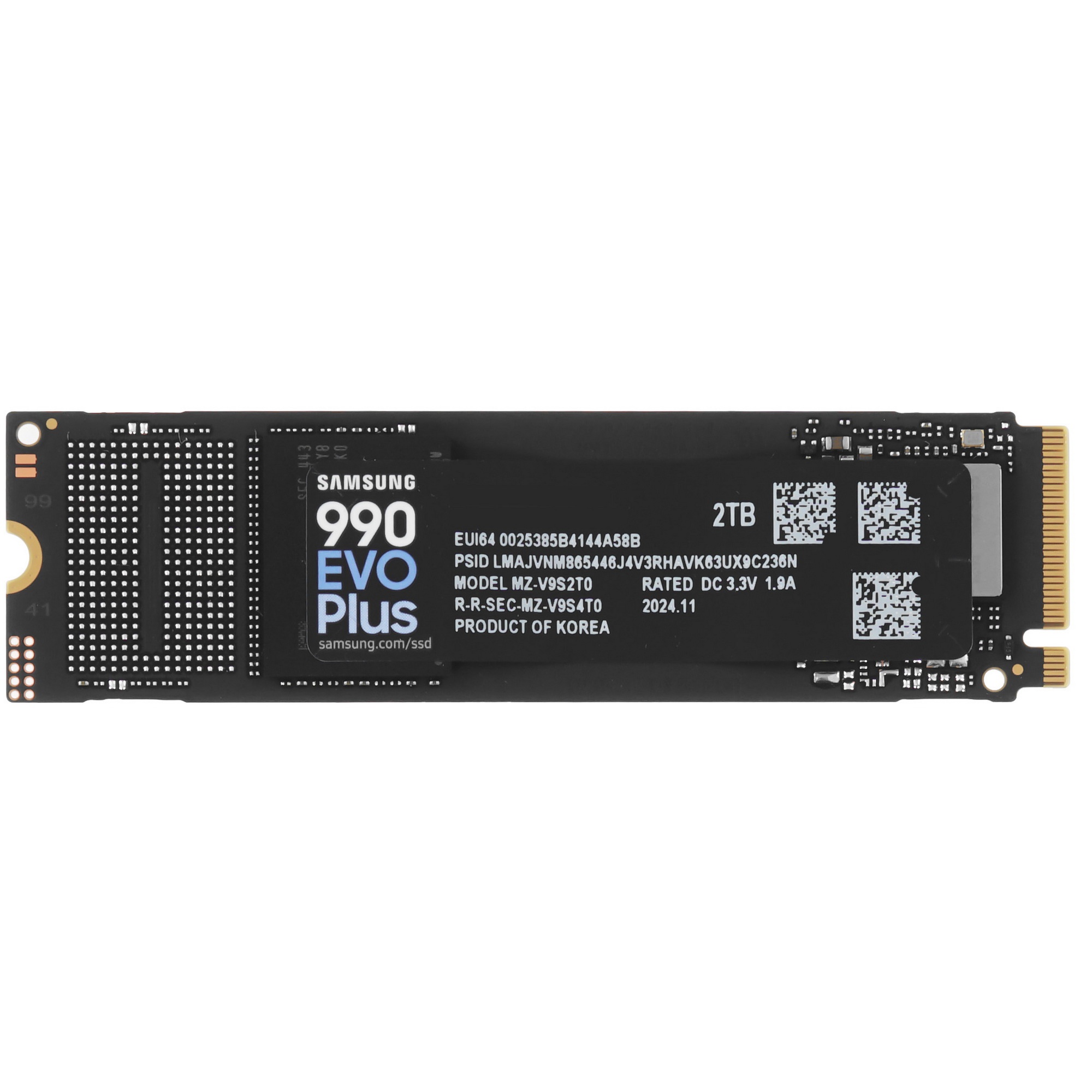 Накопитель SSD Samsung 990 EVO Plus, 2Tb, M.2 2280, PCIe 4.0 x4, NVMe, R/W 7250/6300