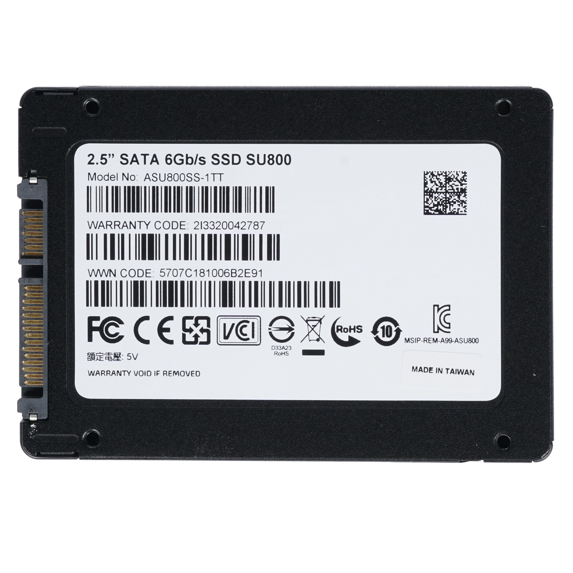 Накопитель SSD ADATA SU800, 1Tb, SATA III, 2.5", R/W 560/520