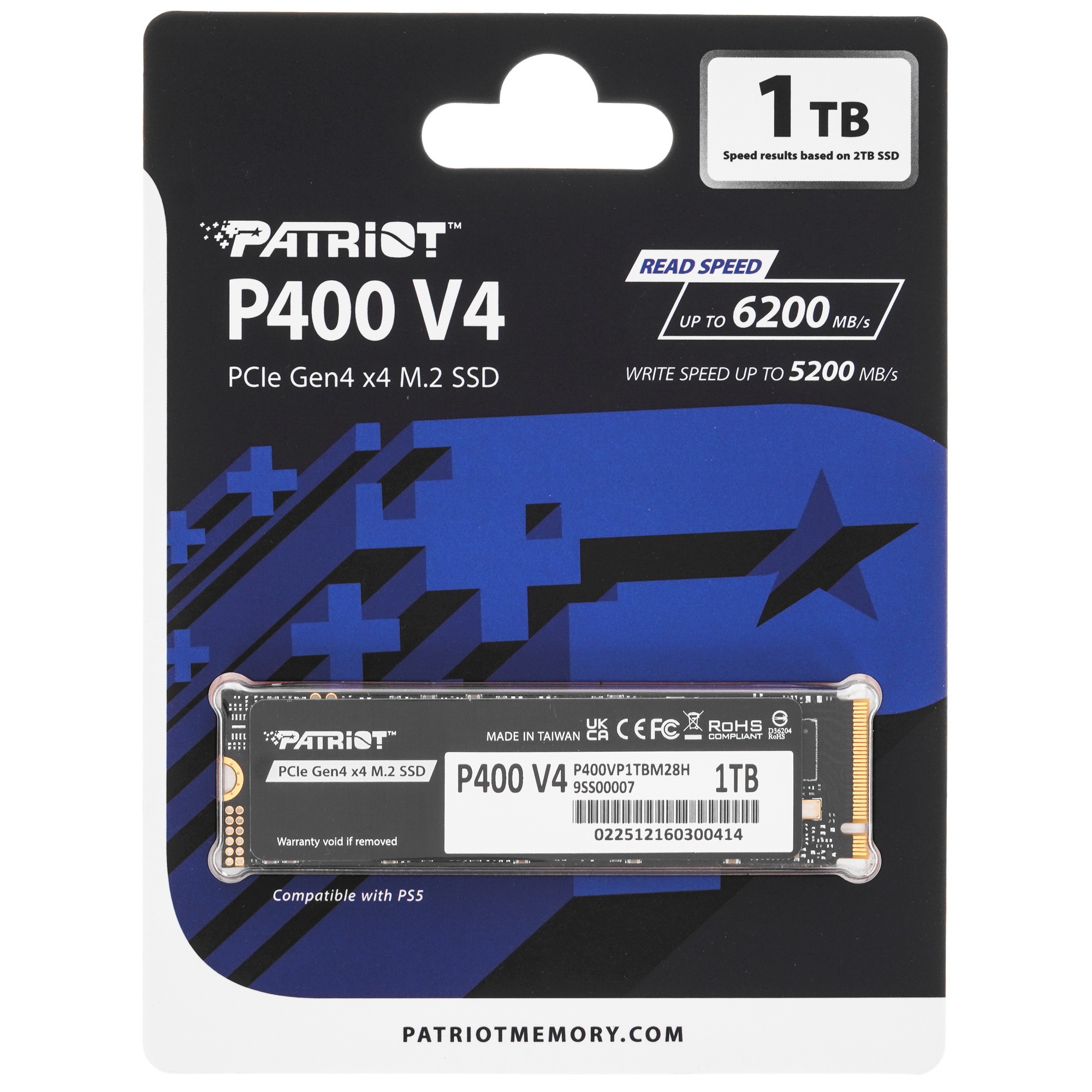 Накопитель SSD Patriot M.2 2280 1Tb P400VP1TBM28H