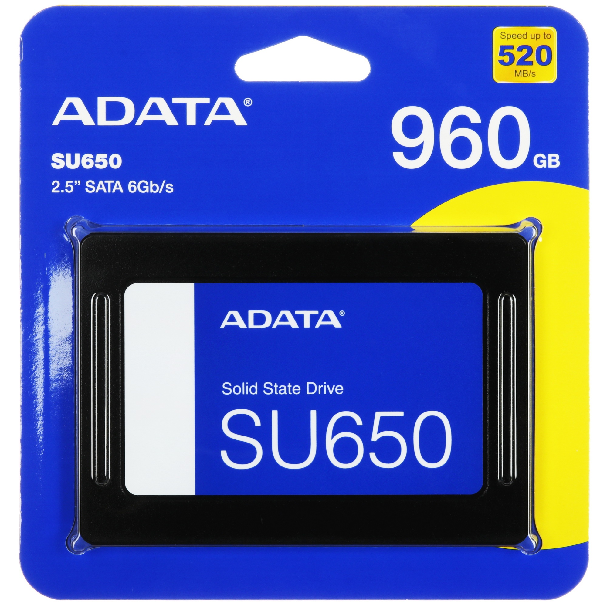 Накопитель SSD ADATA SU650, 960Gb, SATA III, 2.5", R/W 520/450