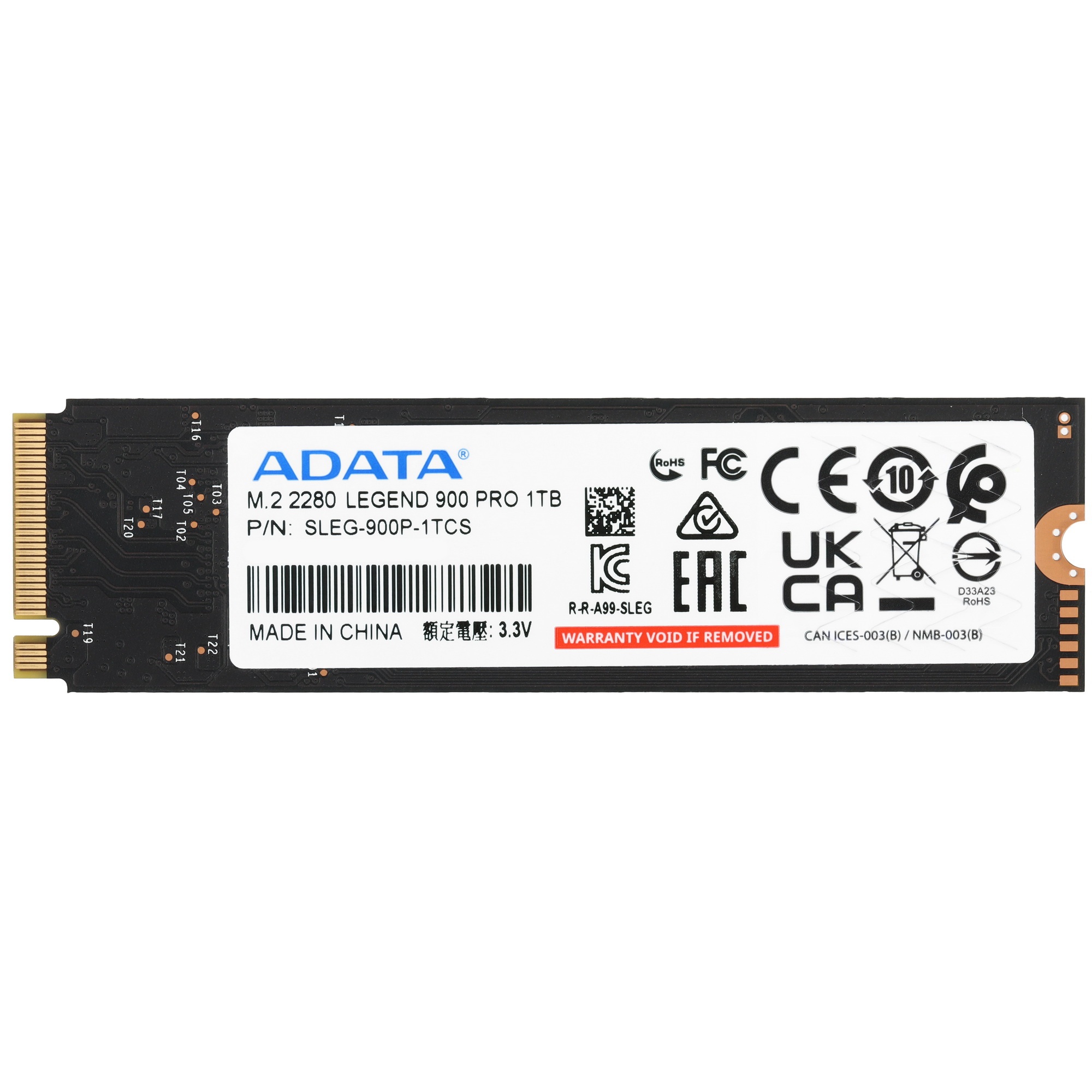 Накопитель SSD ADATA LEGEND 1Tb 900 PRO, M.2(22x80mm), NVMe 1.4, PCIe 4.0 x4, 3D NAND, R/W 7400/6000