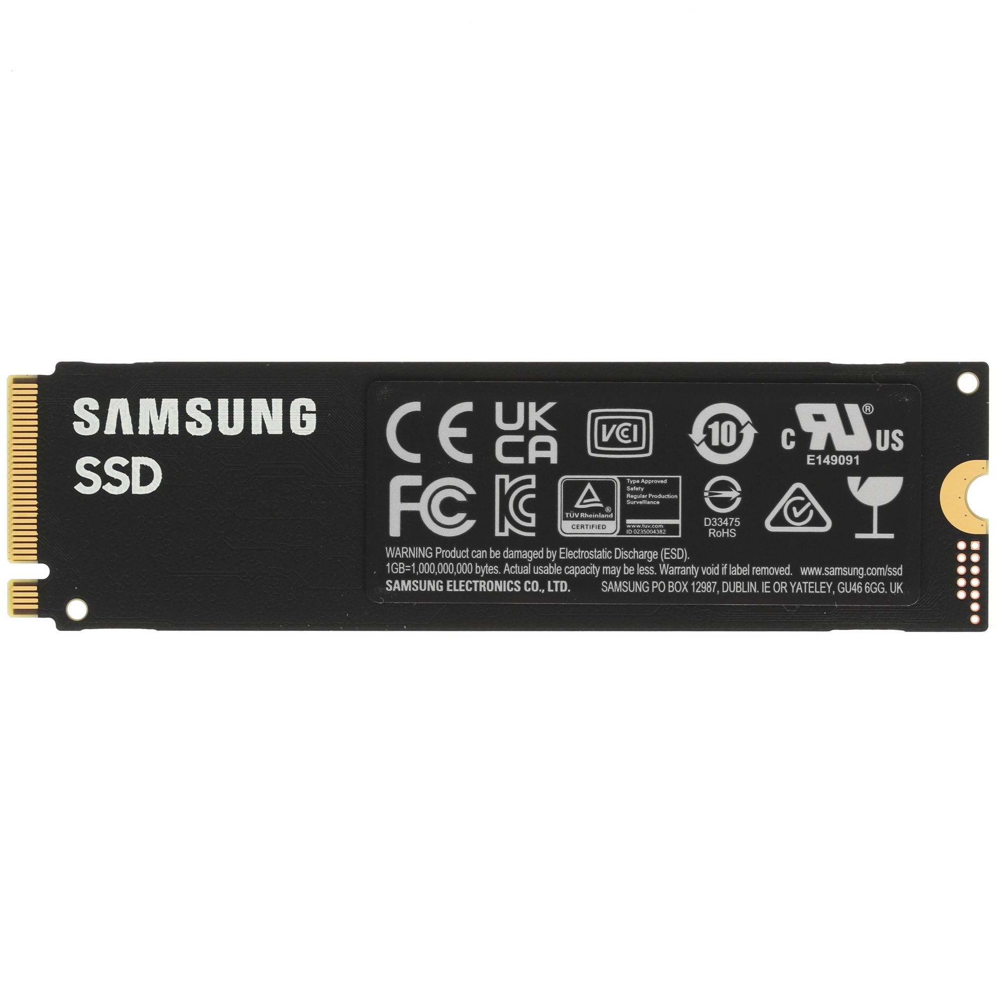 Накопитель SSD Samsung 980, 1000GB, PCIe 3.0 x4, M.2 2280, NVMe, R/W 3500/3000