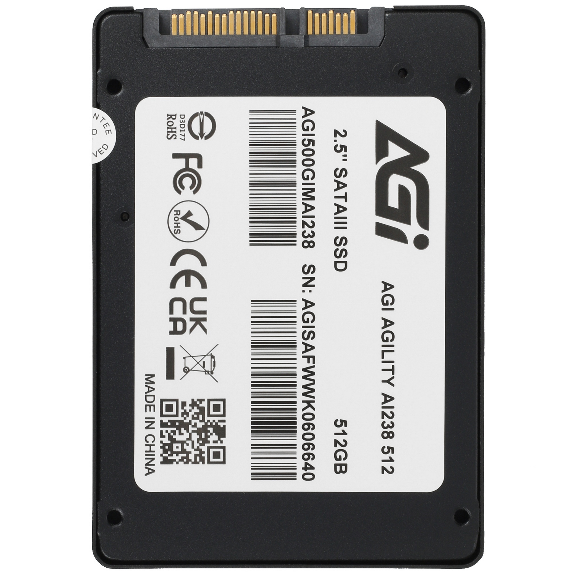 Накопитель SSD AGi SATA-III 512GB AGI500GIMAI238-CB AI238 2.5"