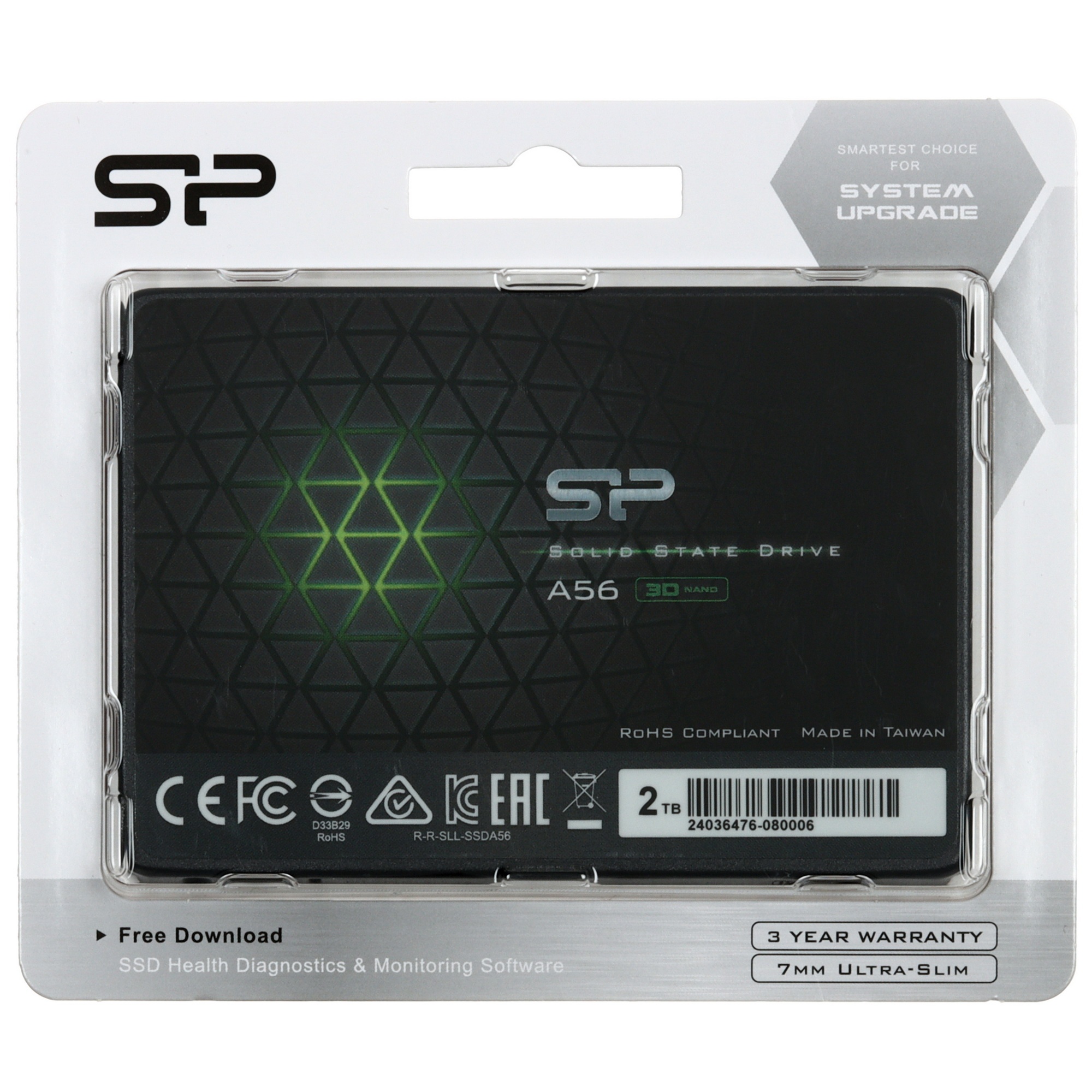 Накопитель SSD Silicon Power Ace A56, 2TB, SATA III, 2.5", R/W 560/530