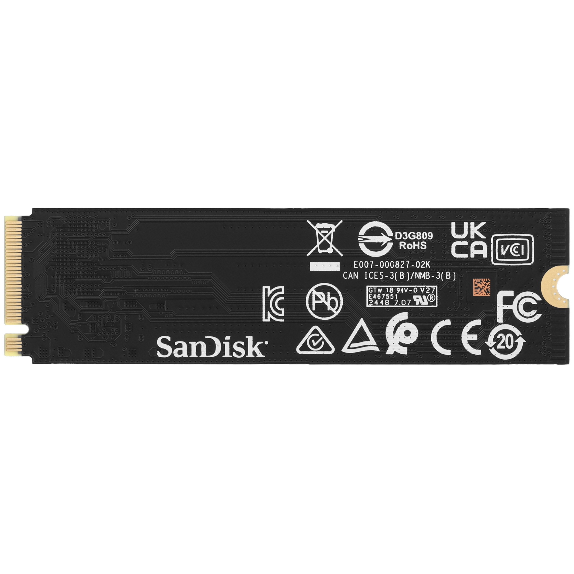 Твердотельный диск 1TB WD Black SN7100 , M.2 2280, PCI-E 3x4, [R/W - 7250/6900 MB/s] 3D-NAND TLC