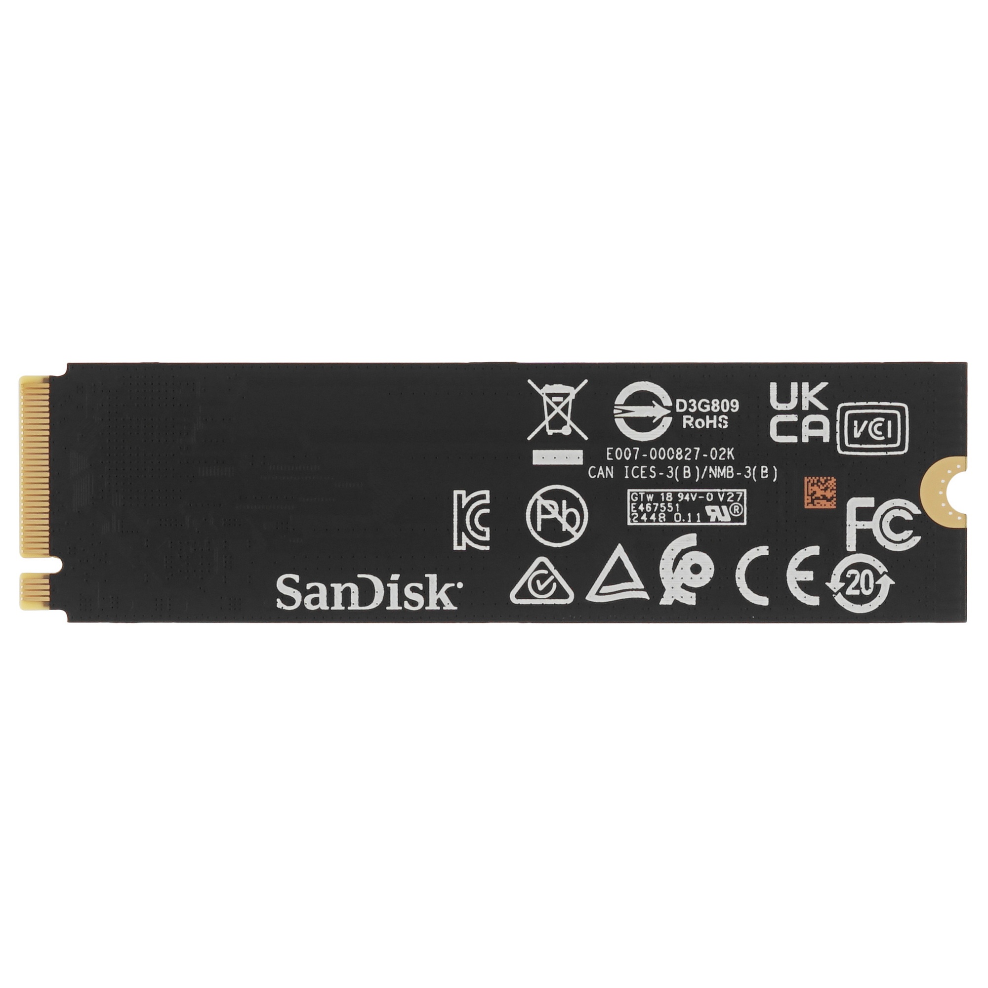Твердотельный накопитель Western Digital Black SSD SN7100 M2.2280 PCIe 4.0 500Gb, 6800MBs/5000MBs, T