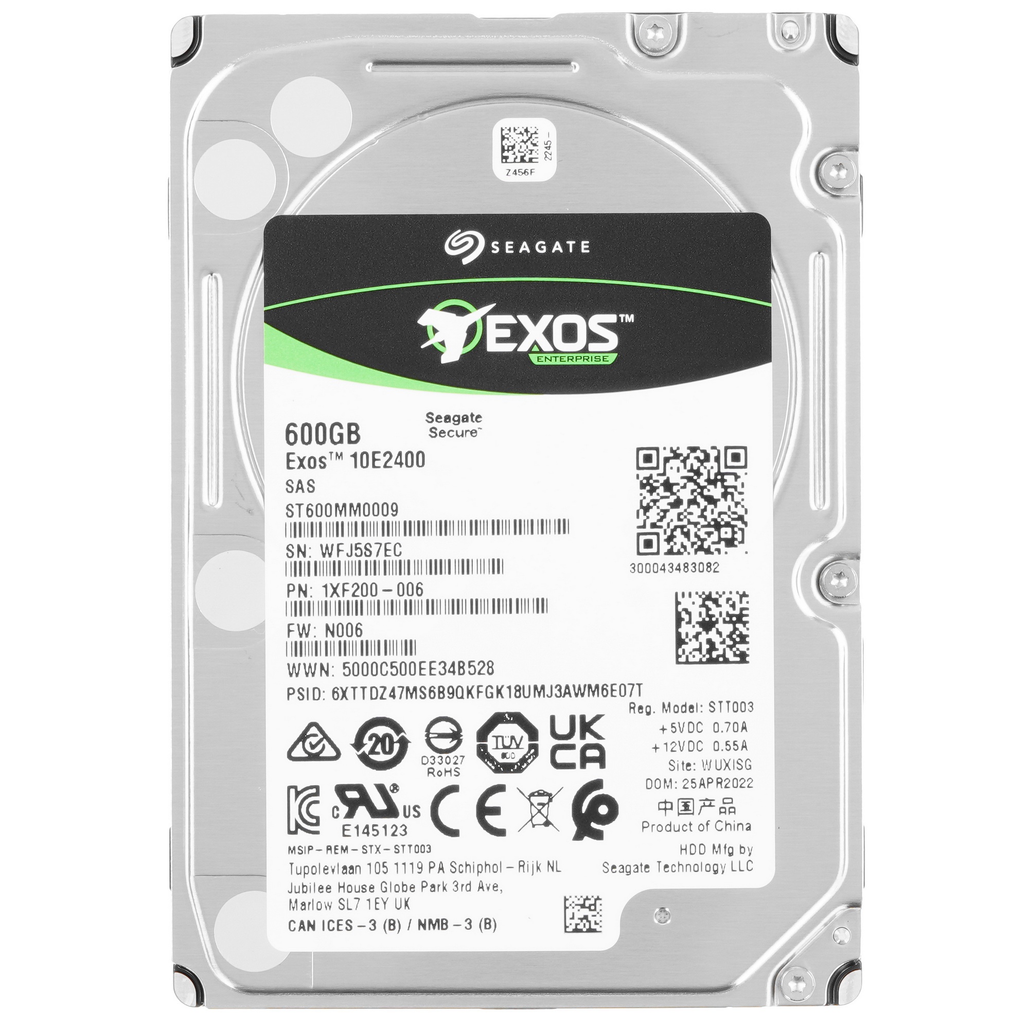 Жесткий диск HDD Seagate SAS  600Gb 2.5" Enterprise Performance 10K 128Mb 1 year ocs