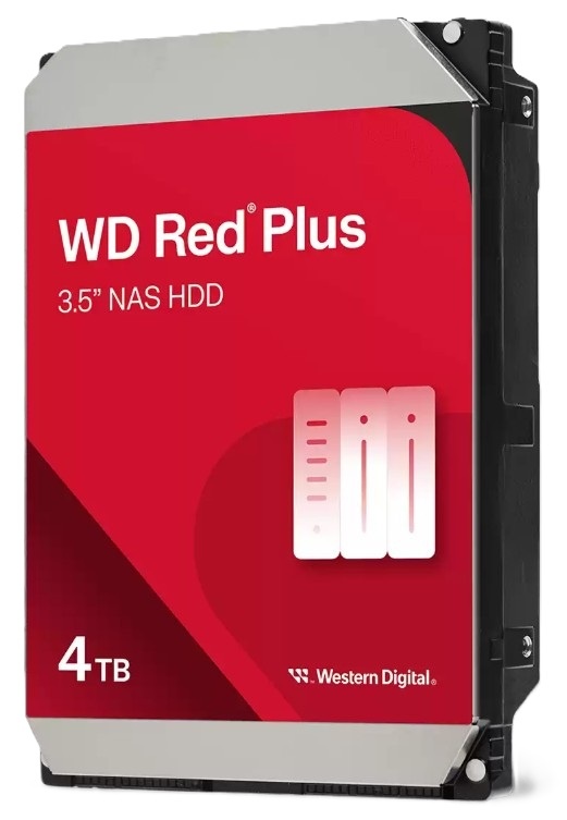 Жесткий диск HDD WD SATA3 4Tb NAS Red Plus 5400 128Mb 1 year warranty (replacement WD40EFZX, WD40EFA