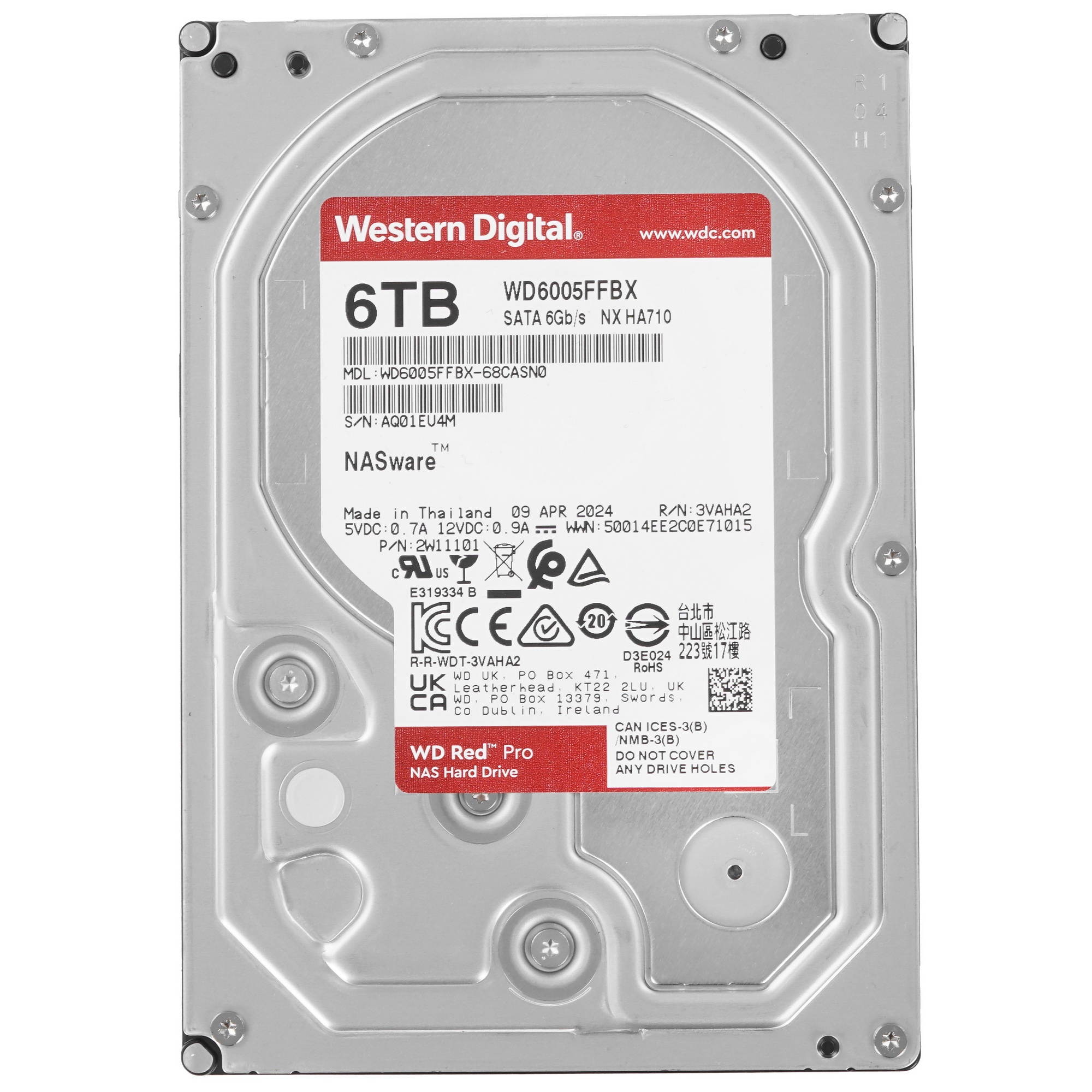Жесткий диск WD Red Pro 7200 SATA3 6Tb 256Mb