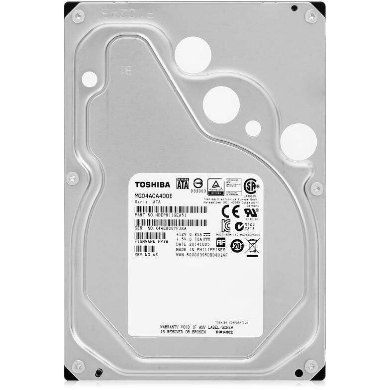 Жесткий диск 4TB Toshiba (MG04ACA400E) {SATA 6.0Gb/s, 7200 rpm, 128Mb buffer, 3.5"}
