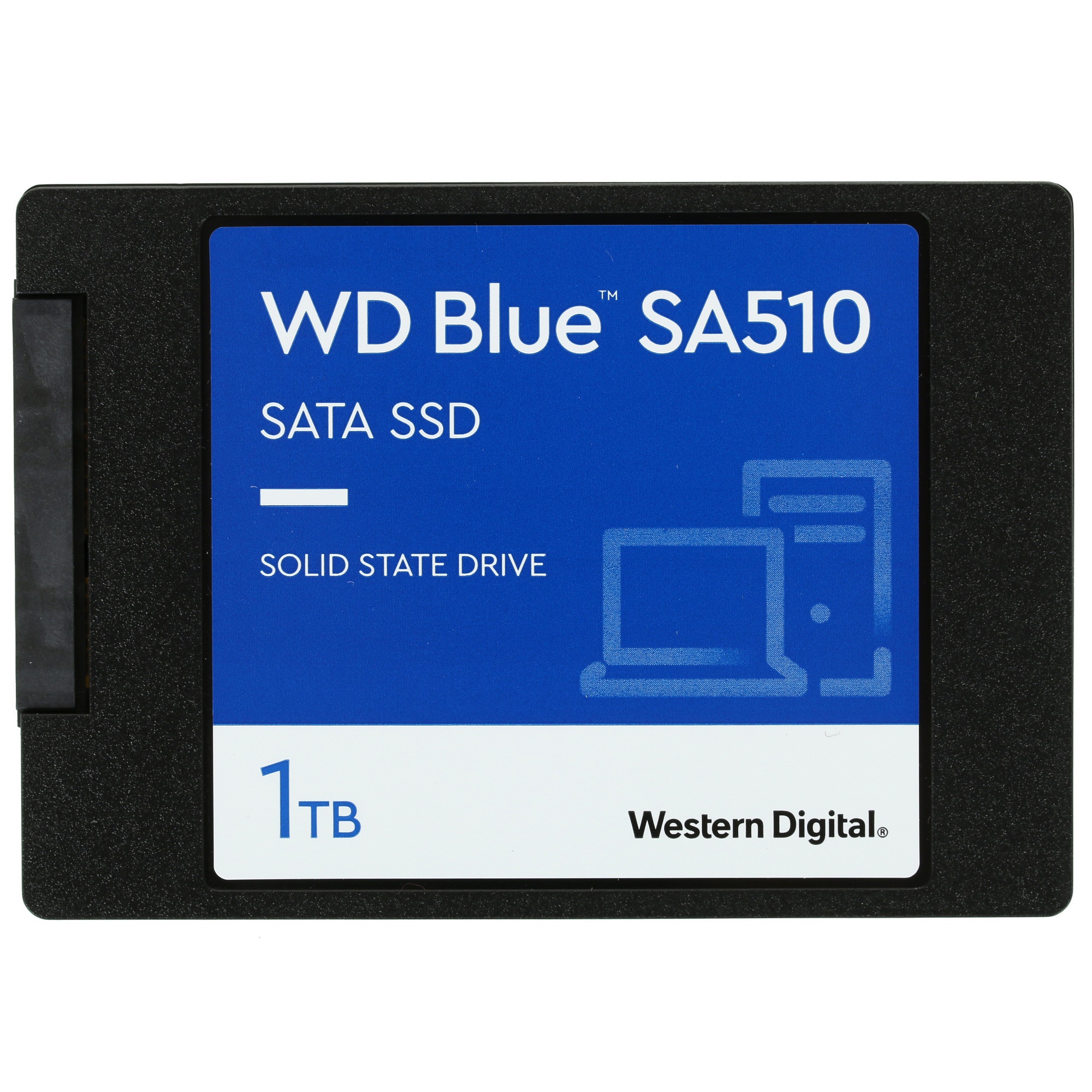 Накопитель SSD WD Blue SA510 WDS100T3B0A, 1Tb, SATA III, 2.5", R/W 560/520