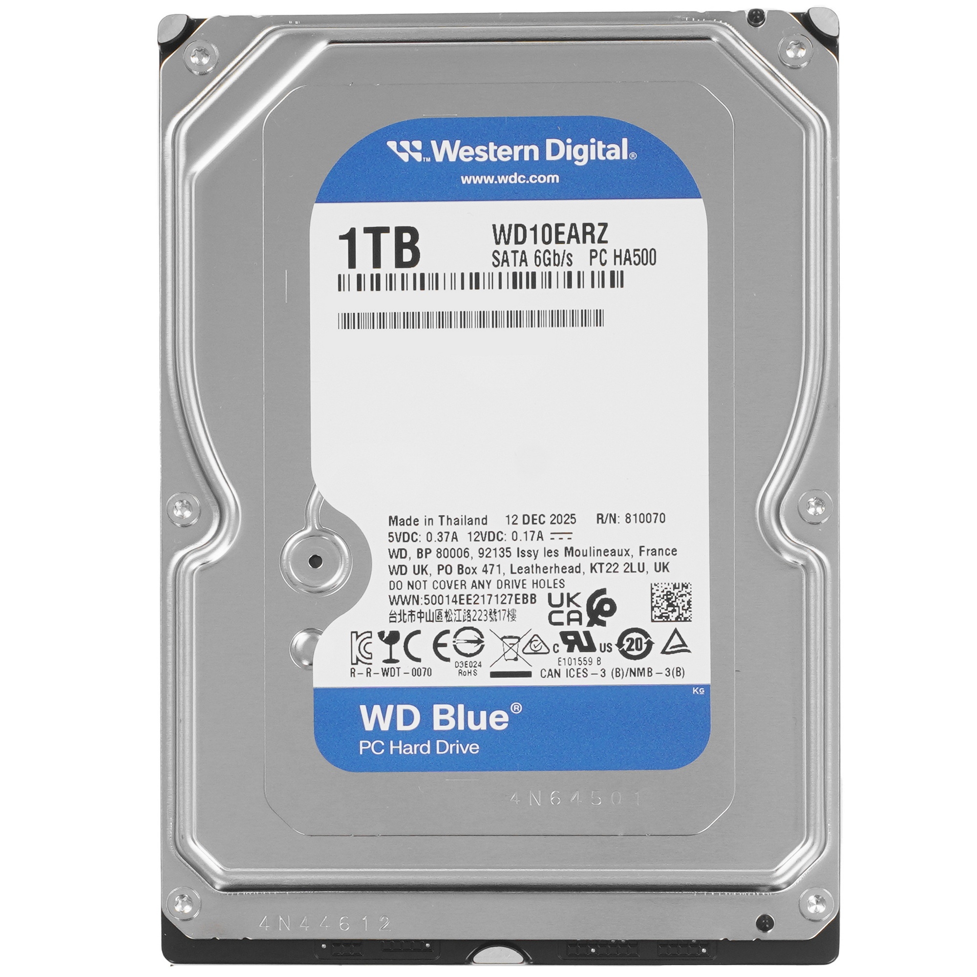 Жесткий диск Western Digital 3.5" 1TB Blue PC HDD SATA 6Gb/s - 5400 rpm