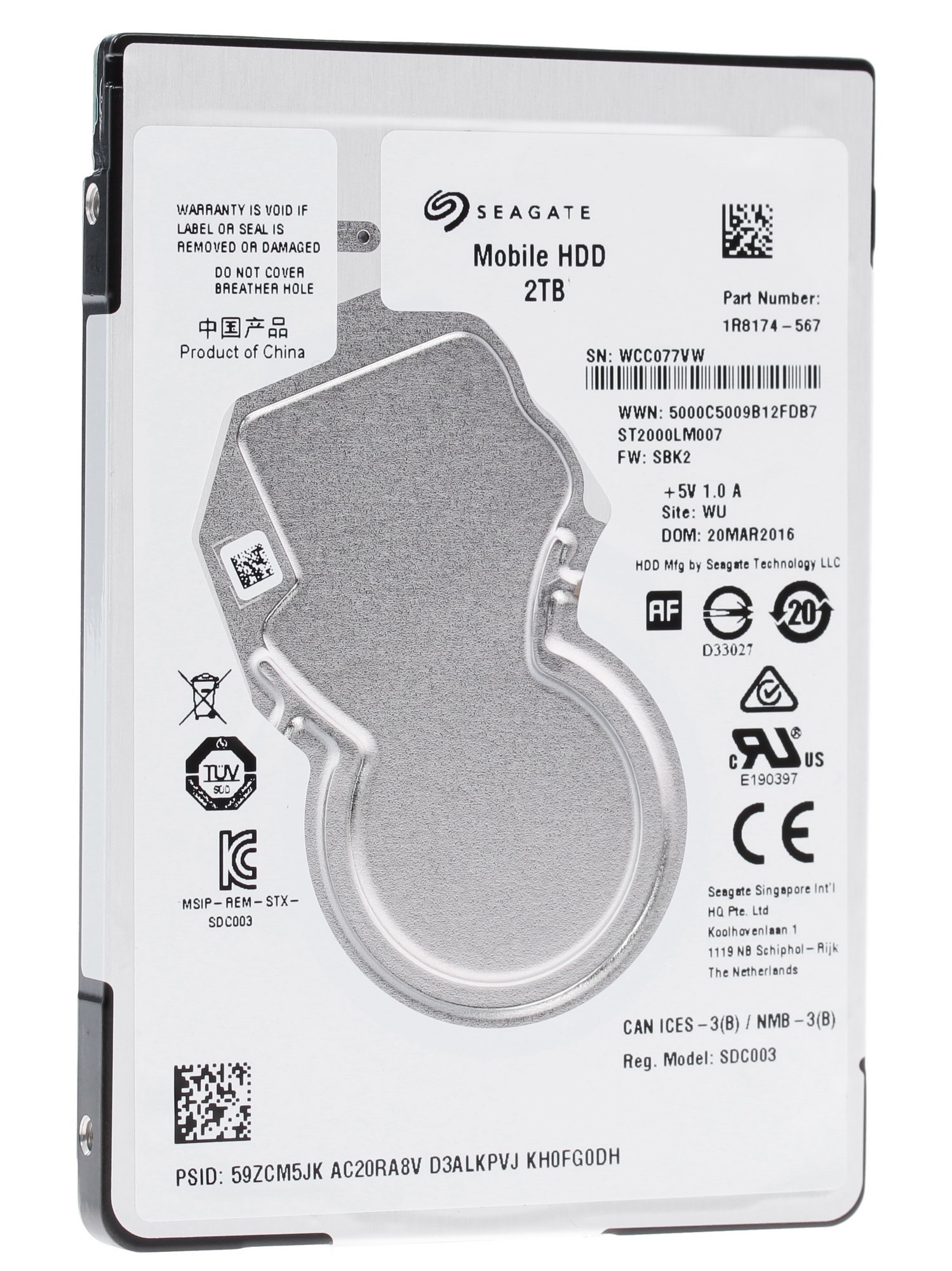 Жесткий диск Seagate Original SATA-III 2Tb ST2000LM007 (5400rpm) 128Mb 2.5"
