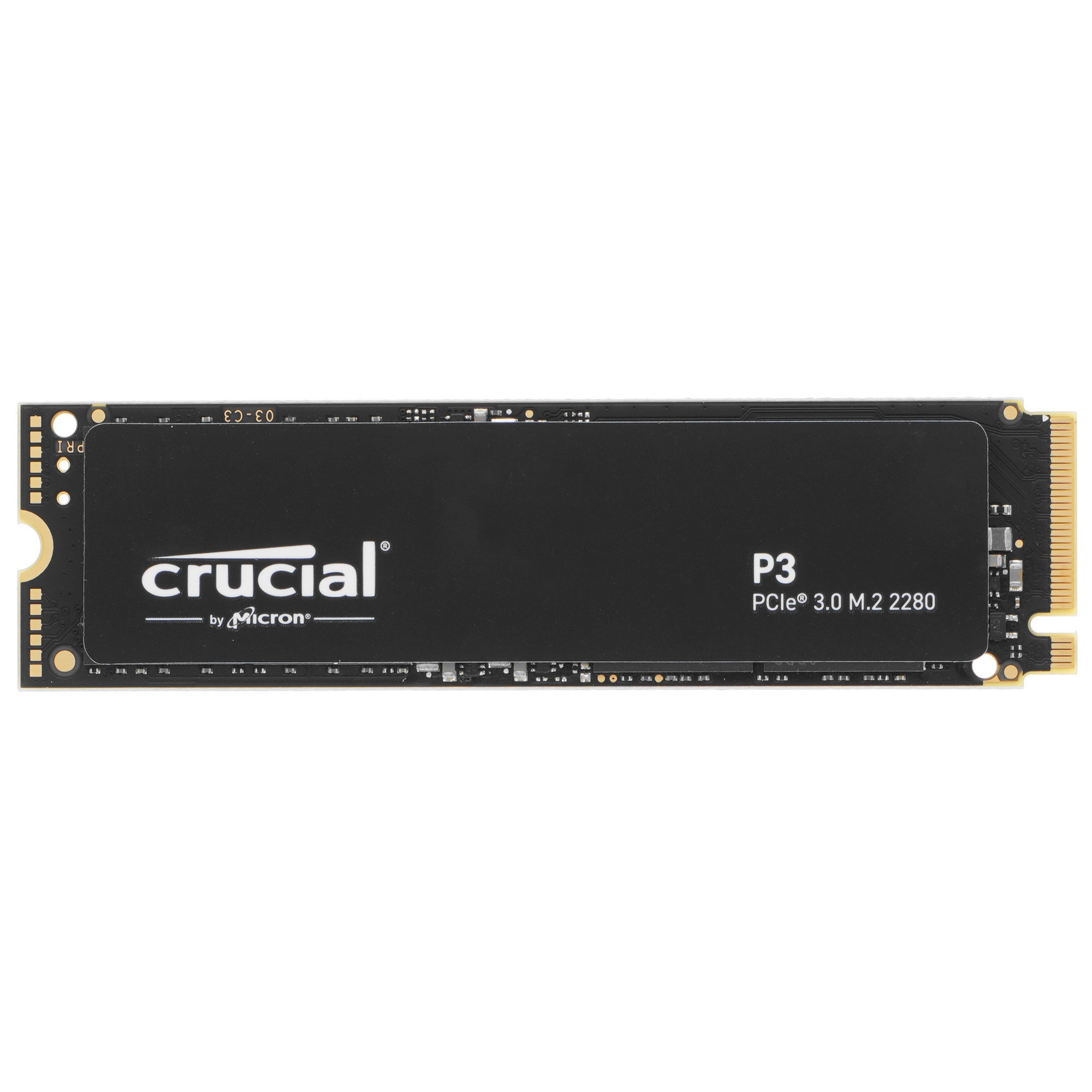 Накопитель SSD Crucial P3, 2Tb, M.2 2280, PCIe 3.0 x4, NVMe, R/W 3500/3000