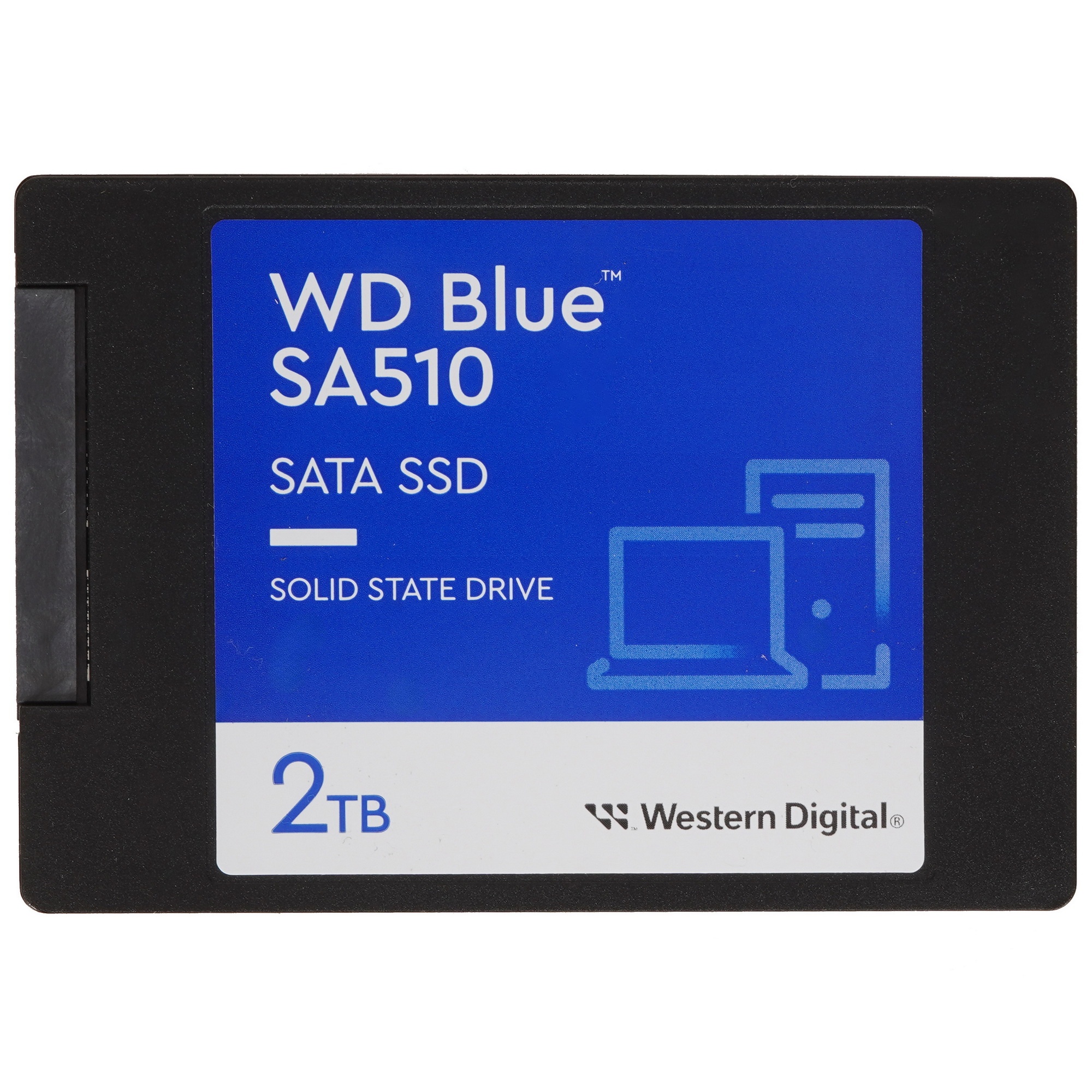 Накопитель SSD WD 2Tb Blue Client SATA 2.5" 6Gb/s, 560/530, IOPS 95/84K, MTBF 1,75M, 3D NAND TLC, 50