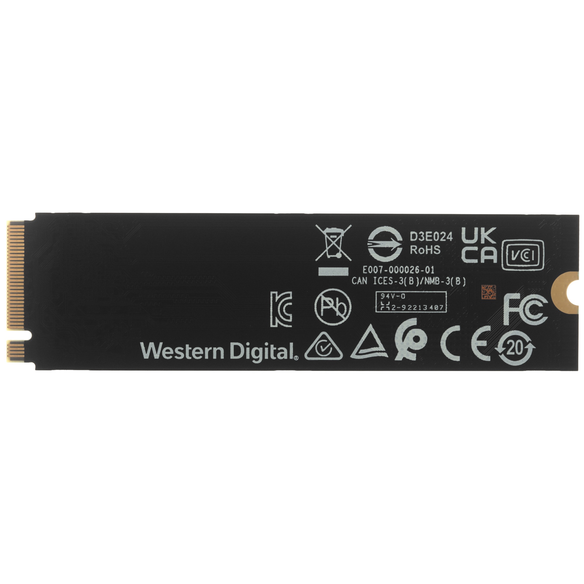 Накопитель SSD WD Black SN770 WDS500G3X0E, 500Gb, PCIe 4.0 x4, M.2 2280, NVMe, R/W 5000/4000