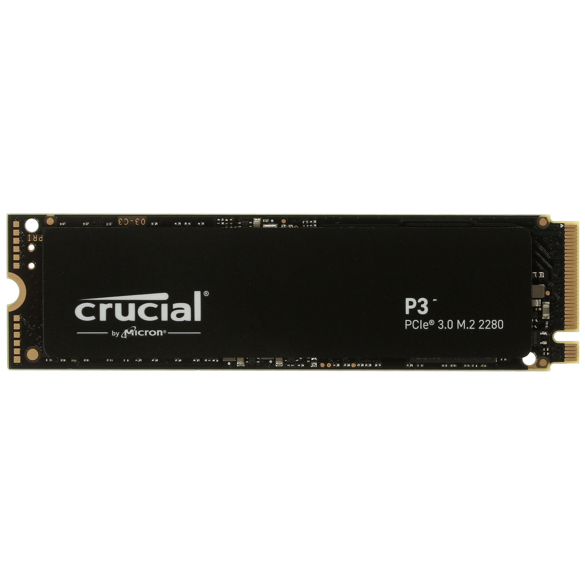 Накопитель SSD Crucial P3, 1Tb, M.2 2280, PCIe 3.0 x4, NVMe, R/W 3500/3000