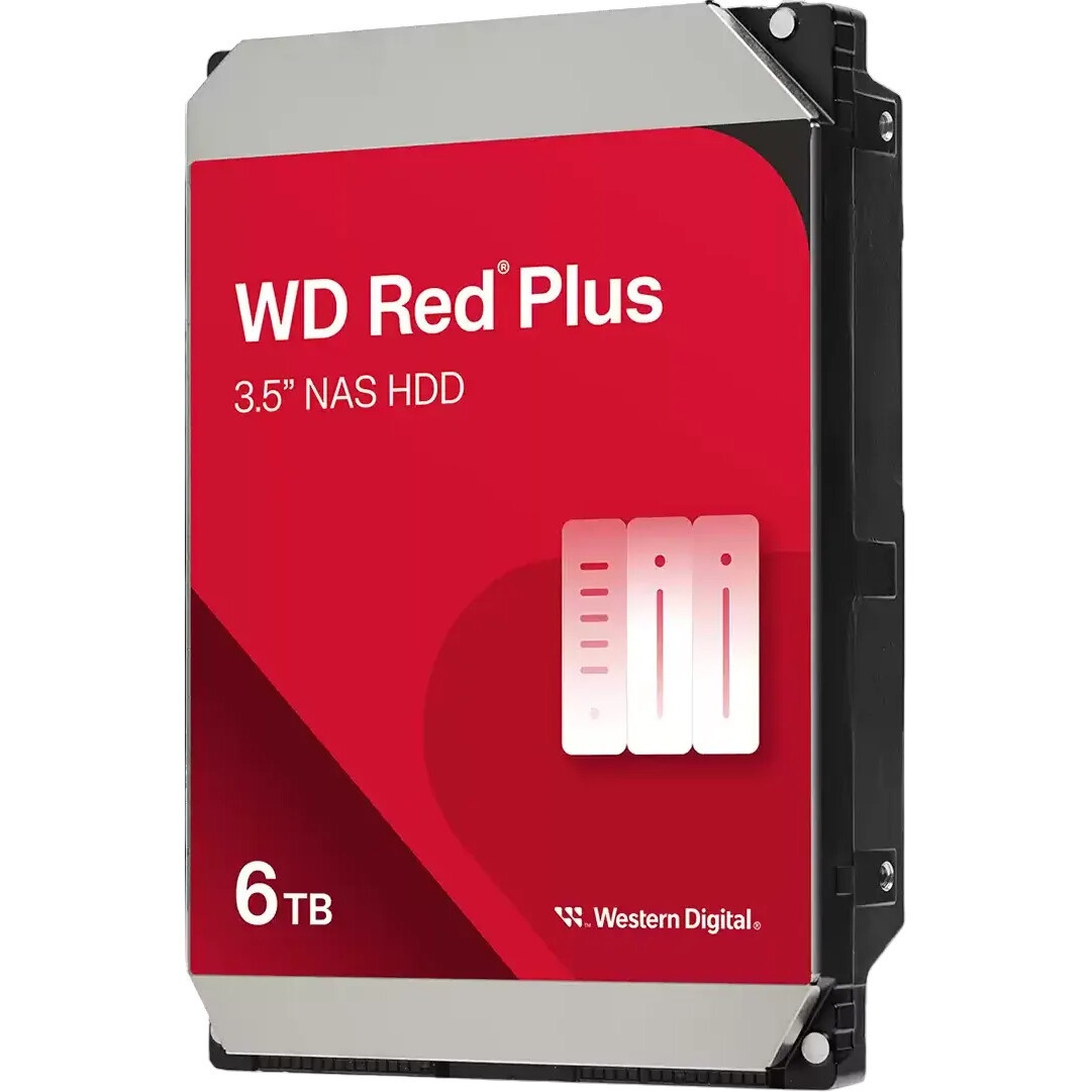 Жесткий диск WD Original SATA-III 6Tb WD60EFZX NAS Red Plus (5640rpm) 128Mb 3.5"