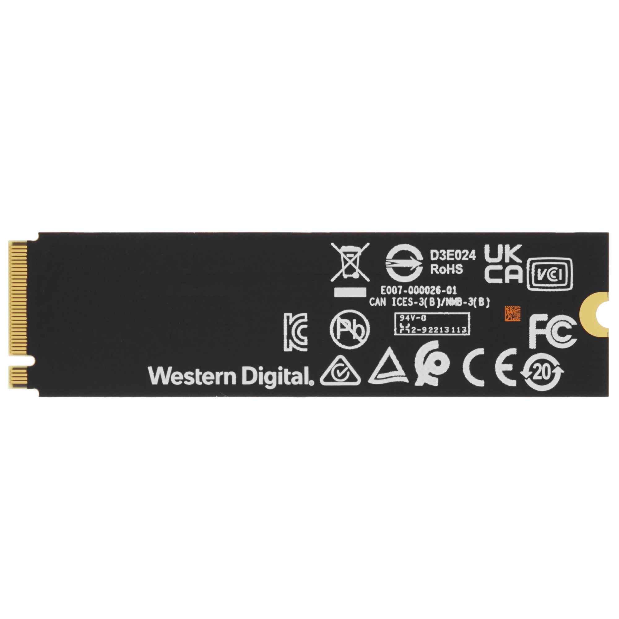 Накопитель WD SSD Black SN770 NVMe, 1.0TB, M.2(22x80mm), NVMe, PCIe 4.0 x4, 3D TLC, R/W 5150/4900MB/