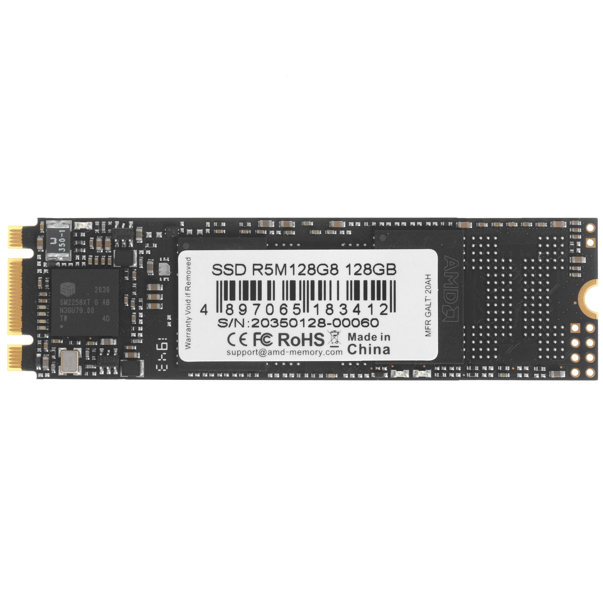 Накопитель SSD AMD Radeon R5M128G8, 128Gb, M.2 2280, SATA III, R/W 542/453
