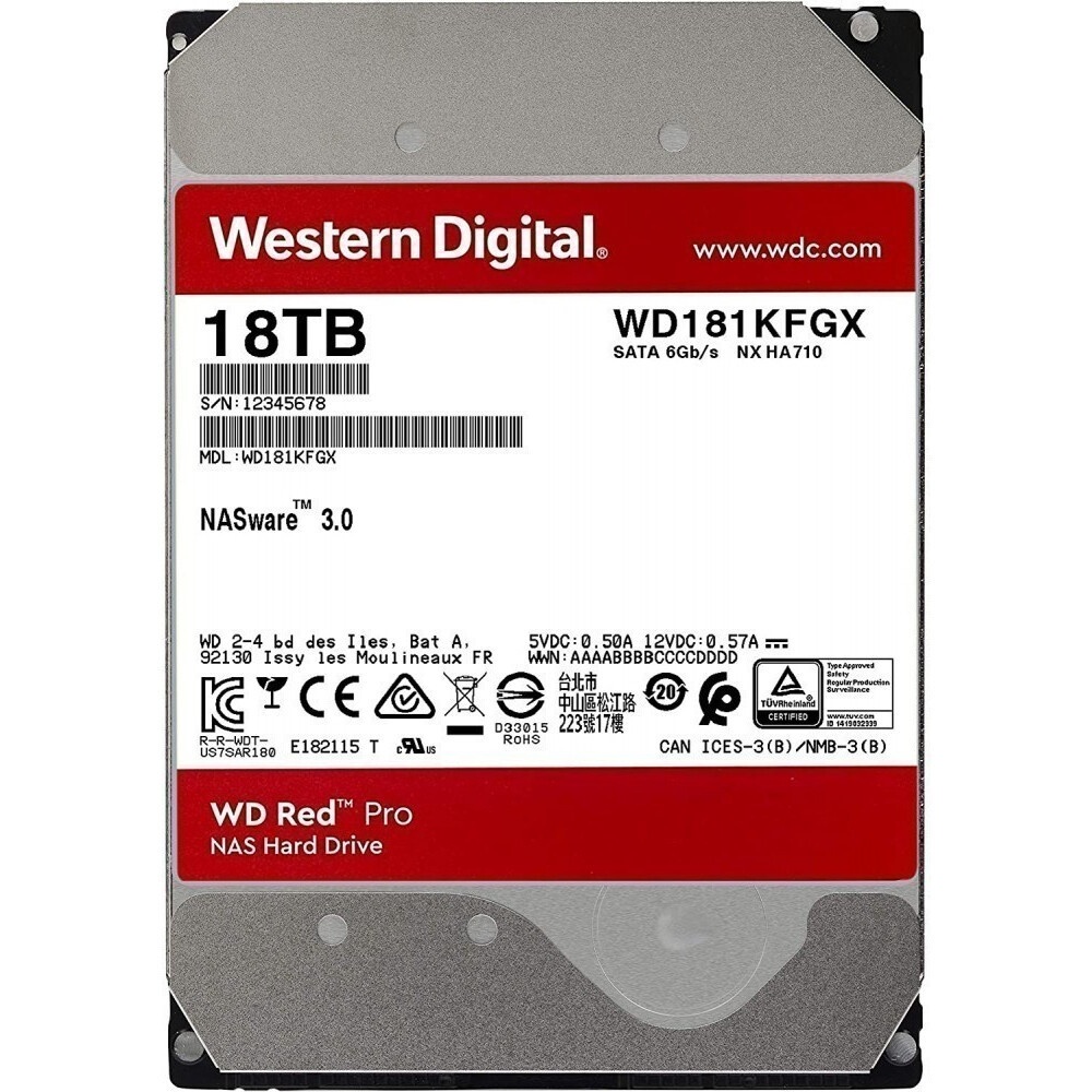 Жесткий диск HDD Toshiba N300  NAS SATA3 3.5" 18TB 7200 512Mb 6Gb/s 1 year warranty (replacement ST1